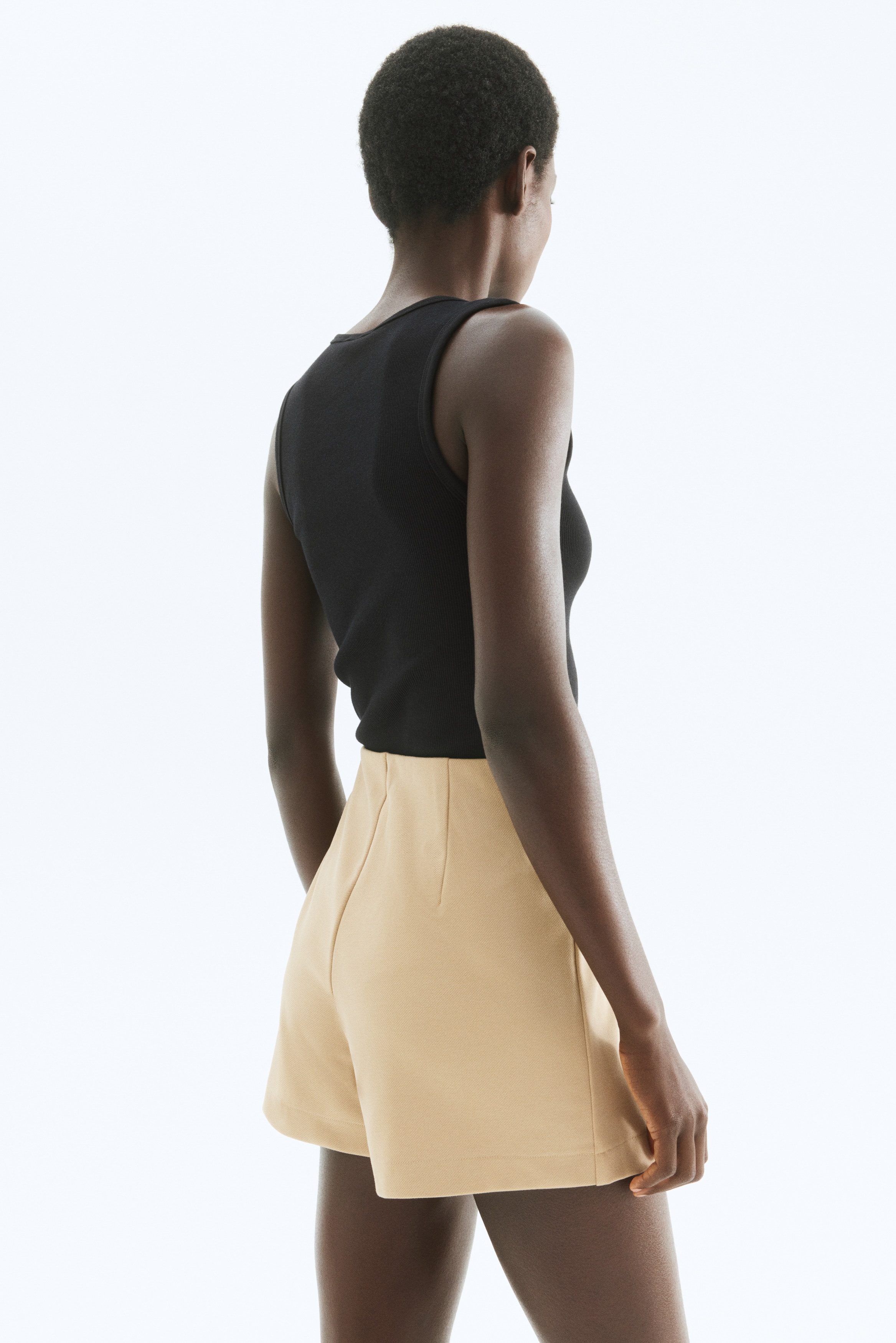 Button-front skort
