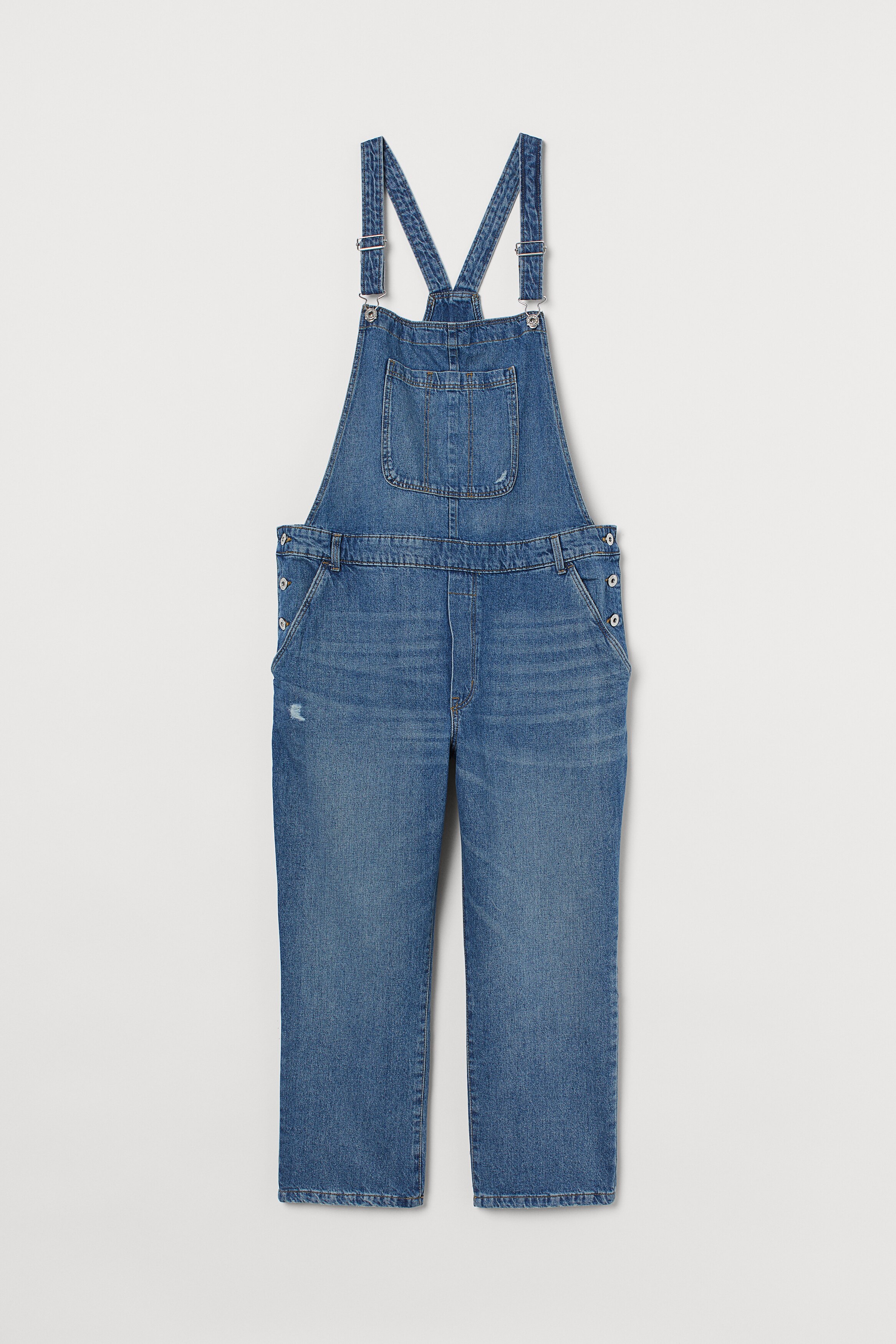 H&M+ Denim dungarees - Denim blue - Ladies | H&M HK