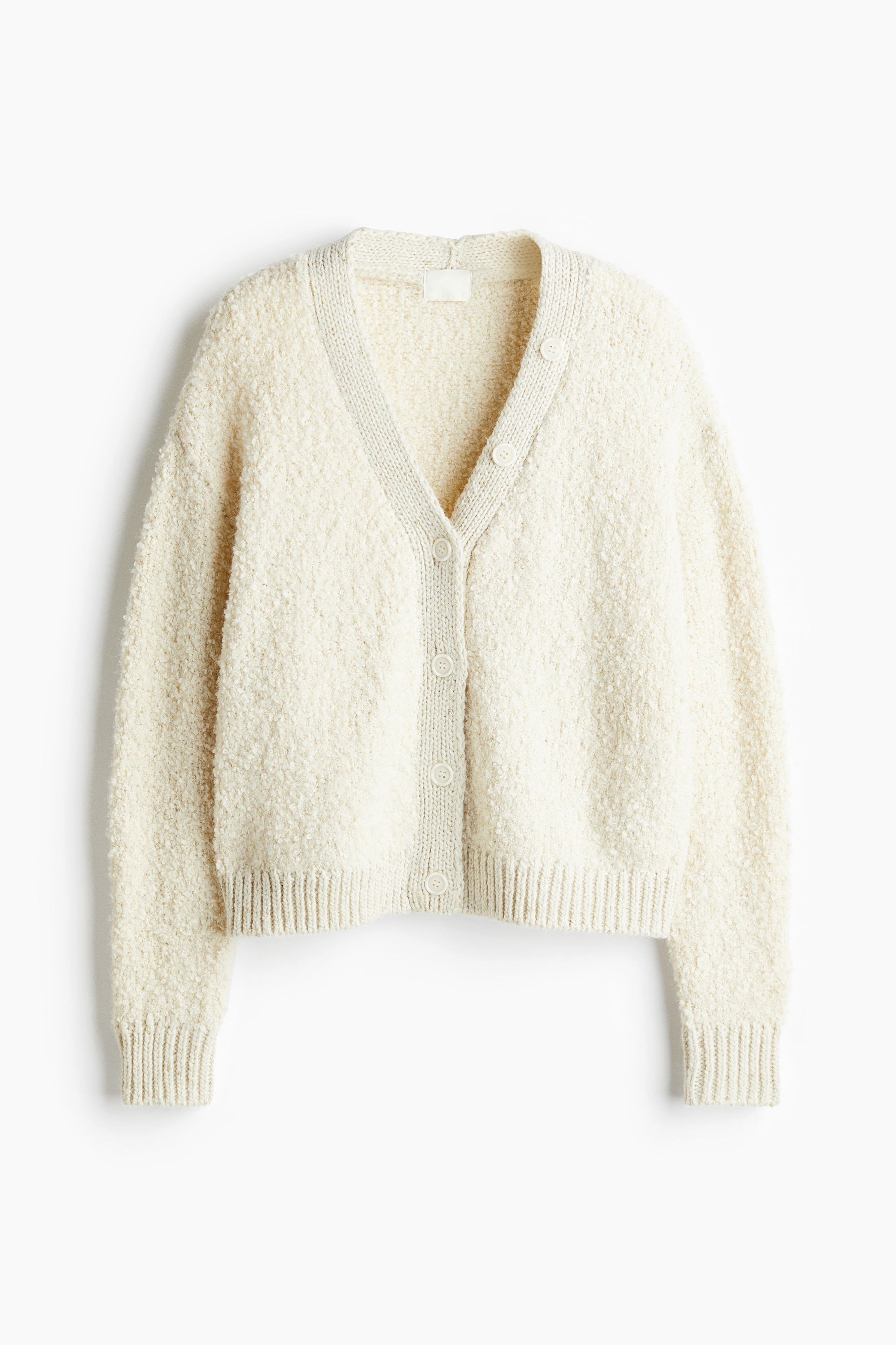 H & M - ブークレニットカーディガン - ホワイト