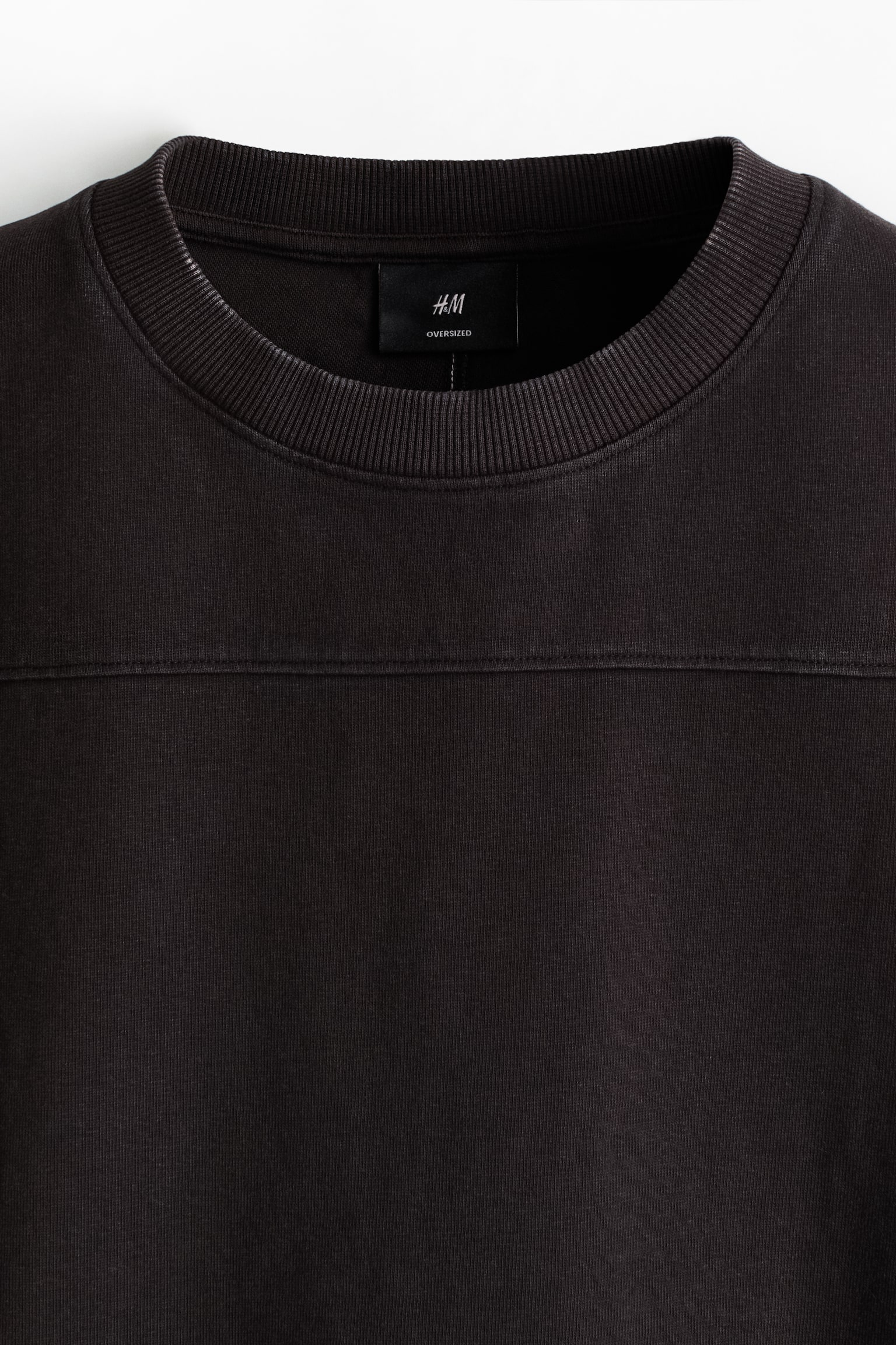 Playera Oversized Fit Boxy - Negro/Blanco/Rojo claro - 2