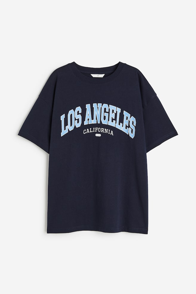 T-shirt med tryk - Marineblå/Los Angeles/Creme/Monaco - 2