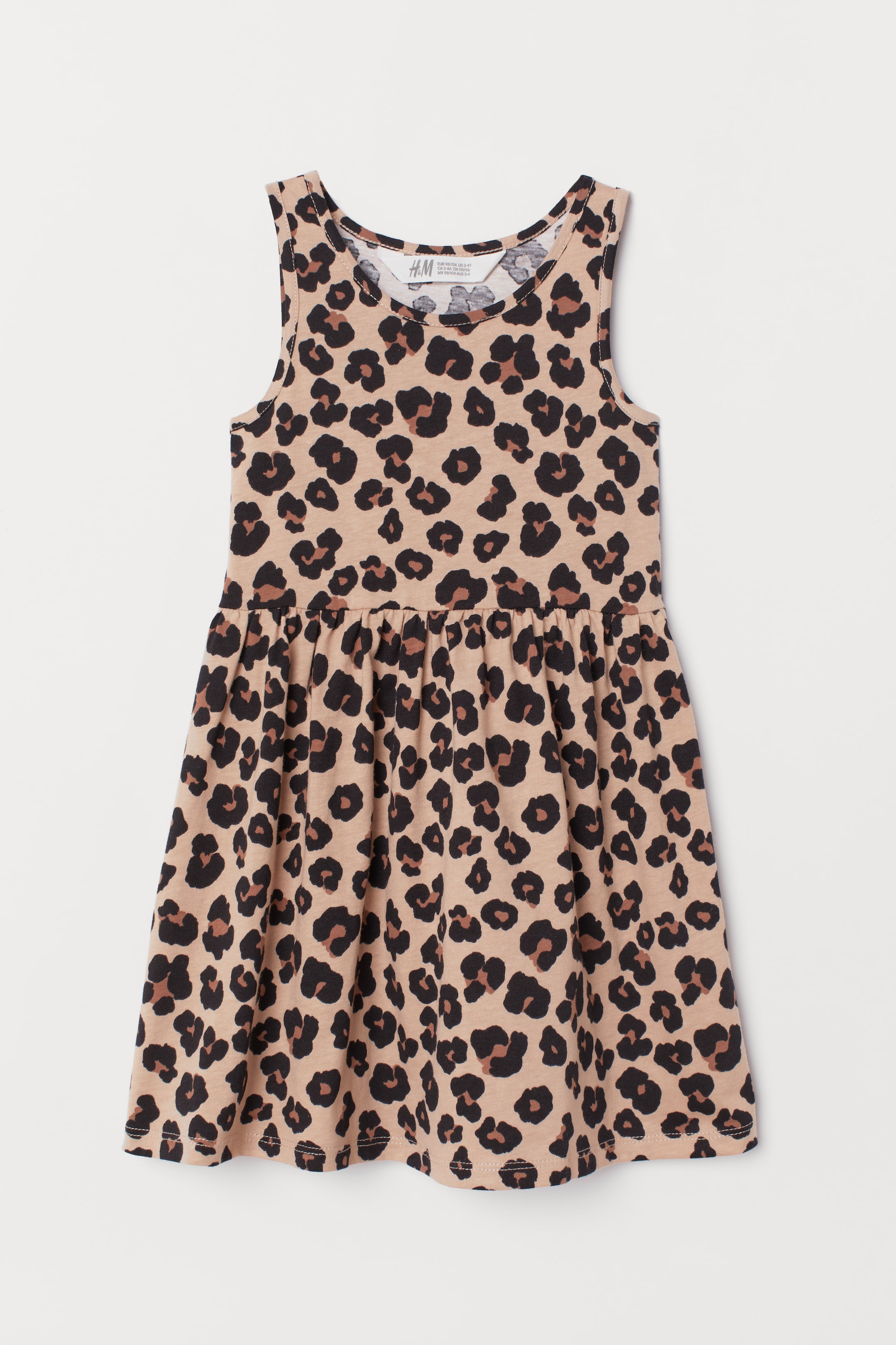 Agrandir l'image: Robe sans manches en jersey - Beige/léopard - ENFANT | H&M FR 1