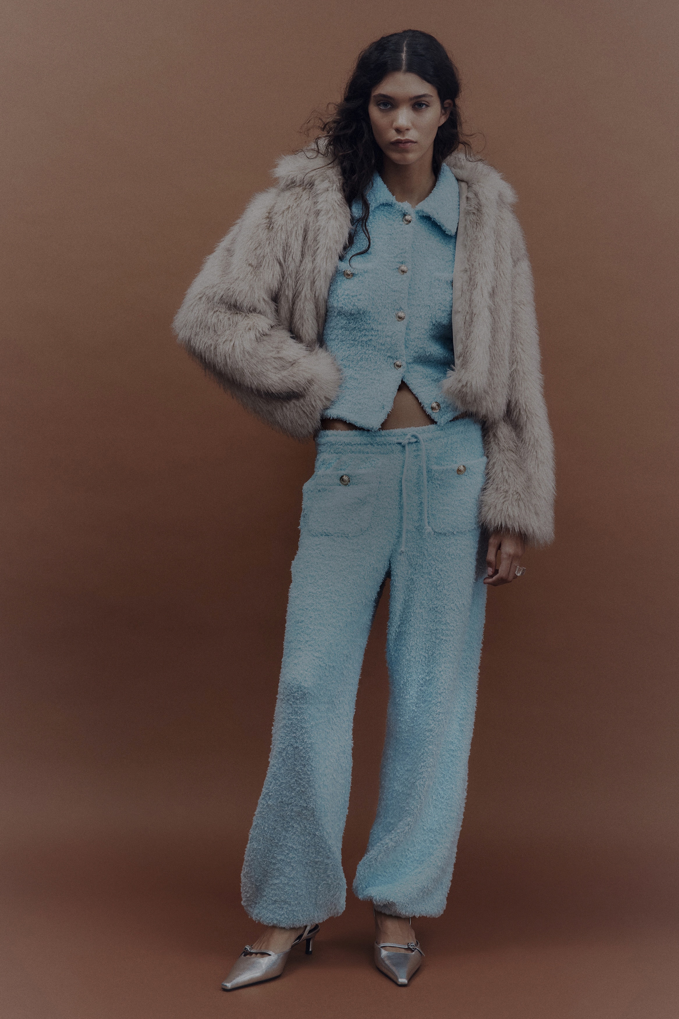 Fluffy sweatpants - Lichtturkoois