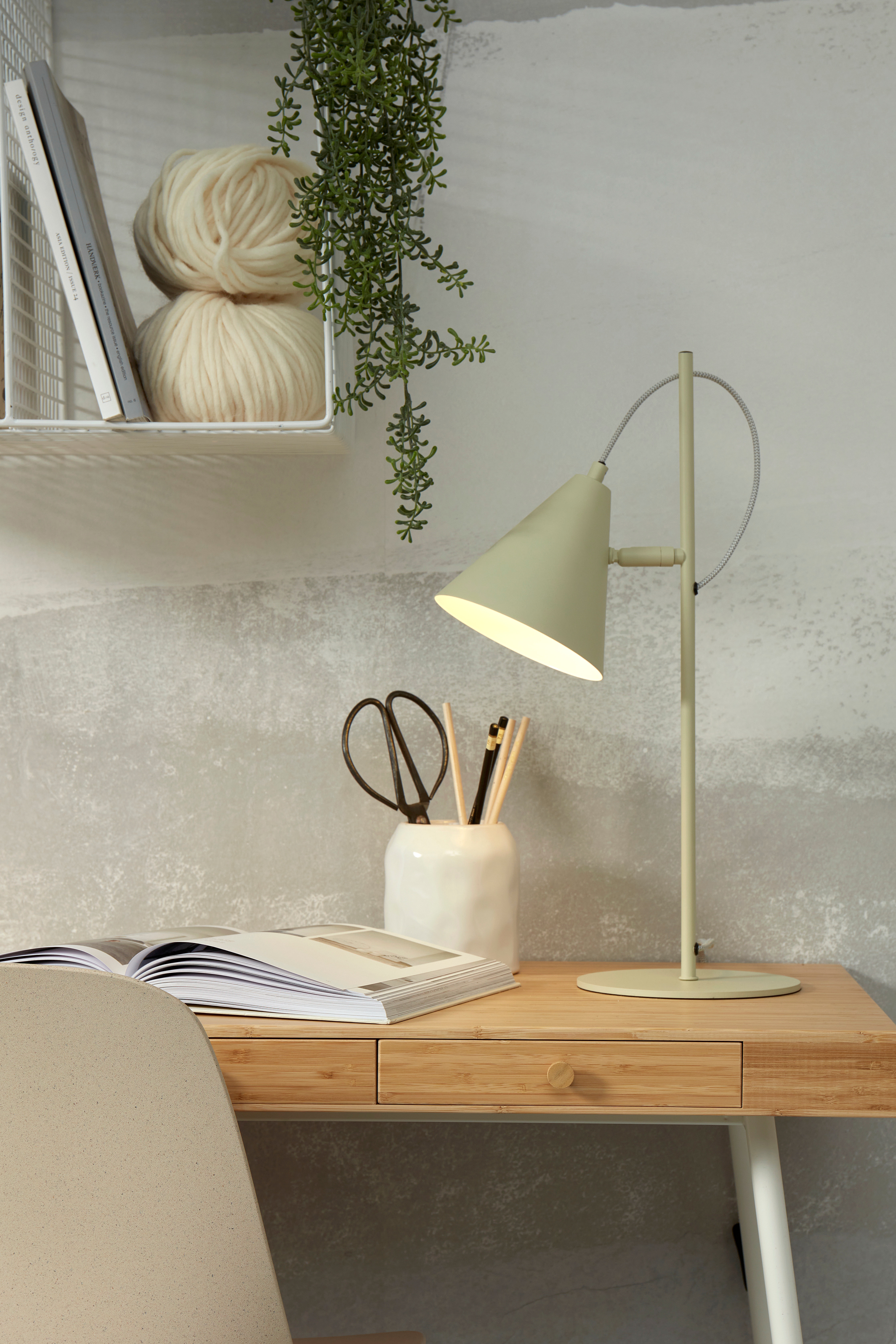 Lisbon Tischlampe - Sanftes Grün/Sand