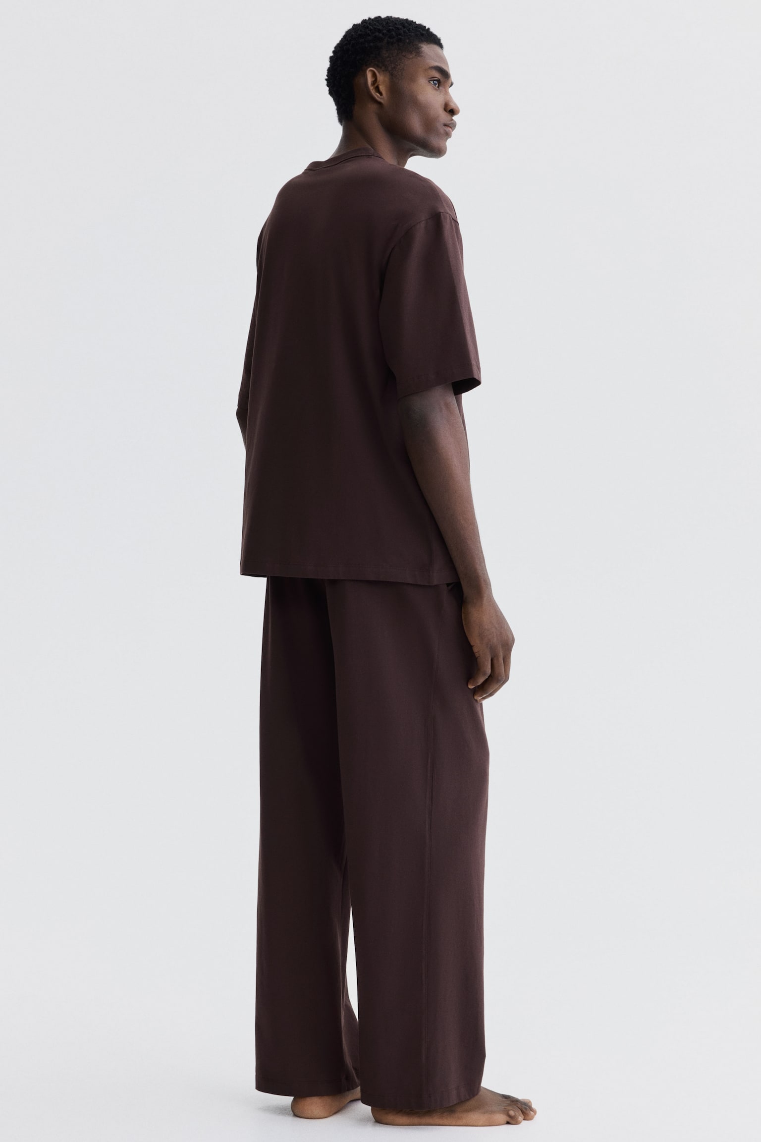 Jersey pyjamas - Dark brown/Navy blue - 5