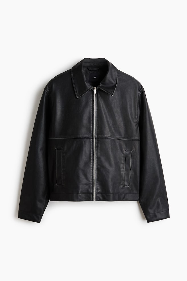 Veste avec col - Noir - 1