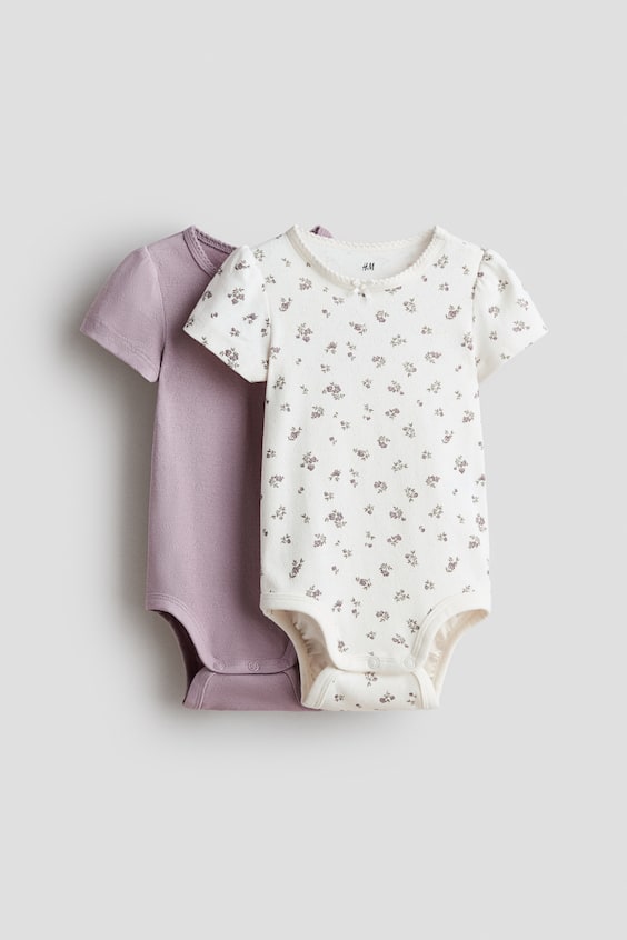 Боди для детей, хлопок, ажурная вязка, 2 шт. — H&M