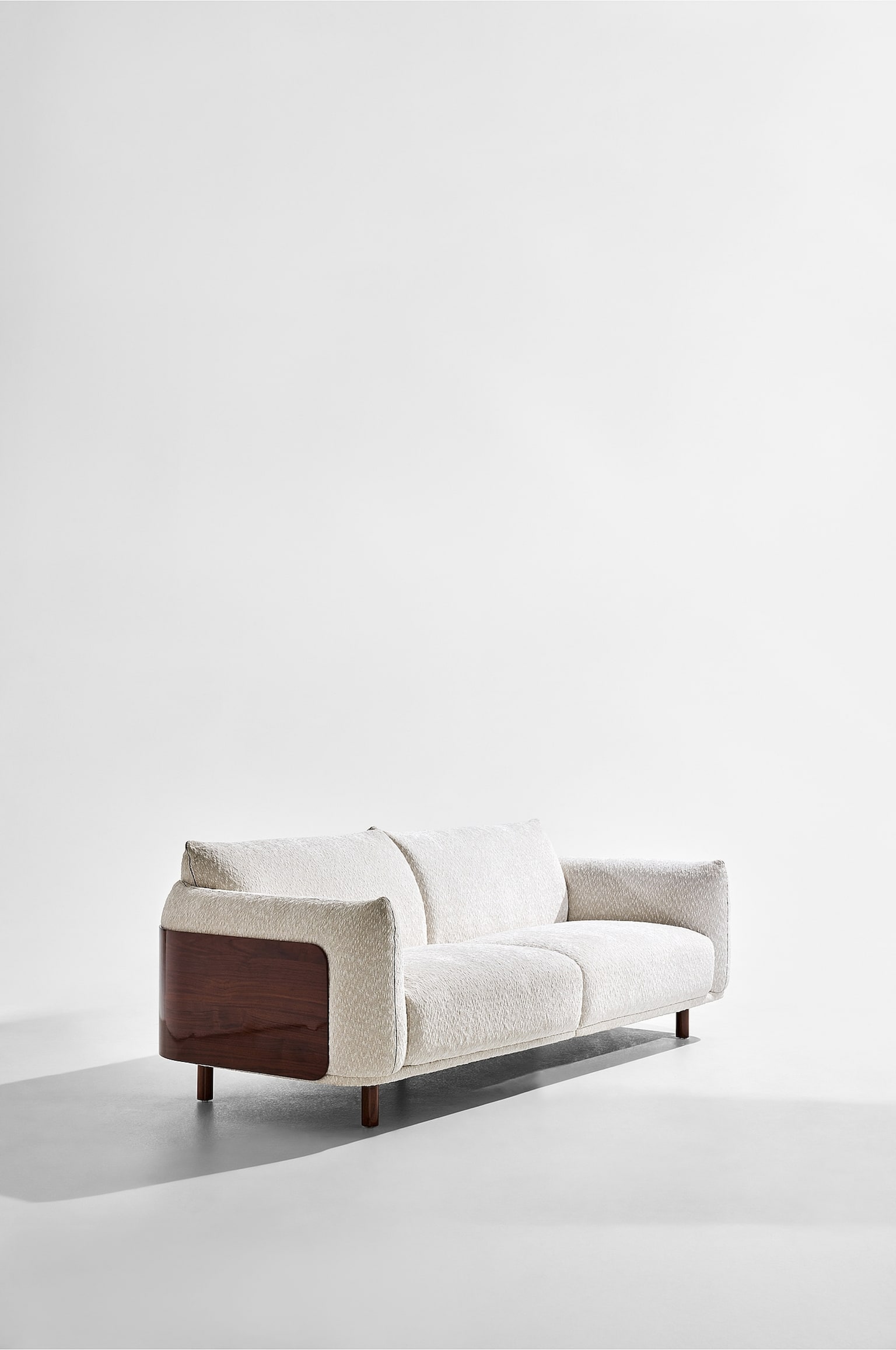 Barry 3-sitzer-sofa-Weiß/walnuss - 3