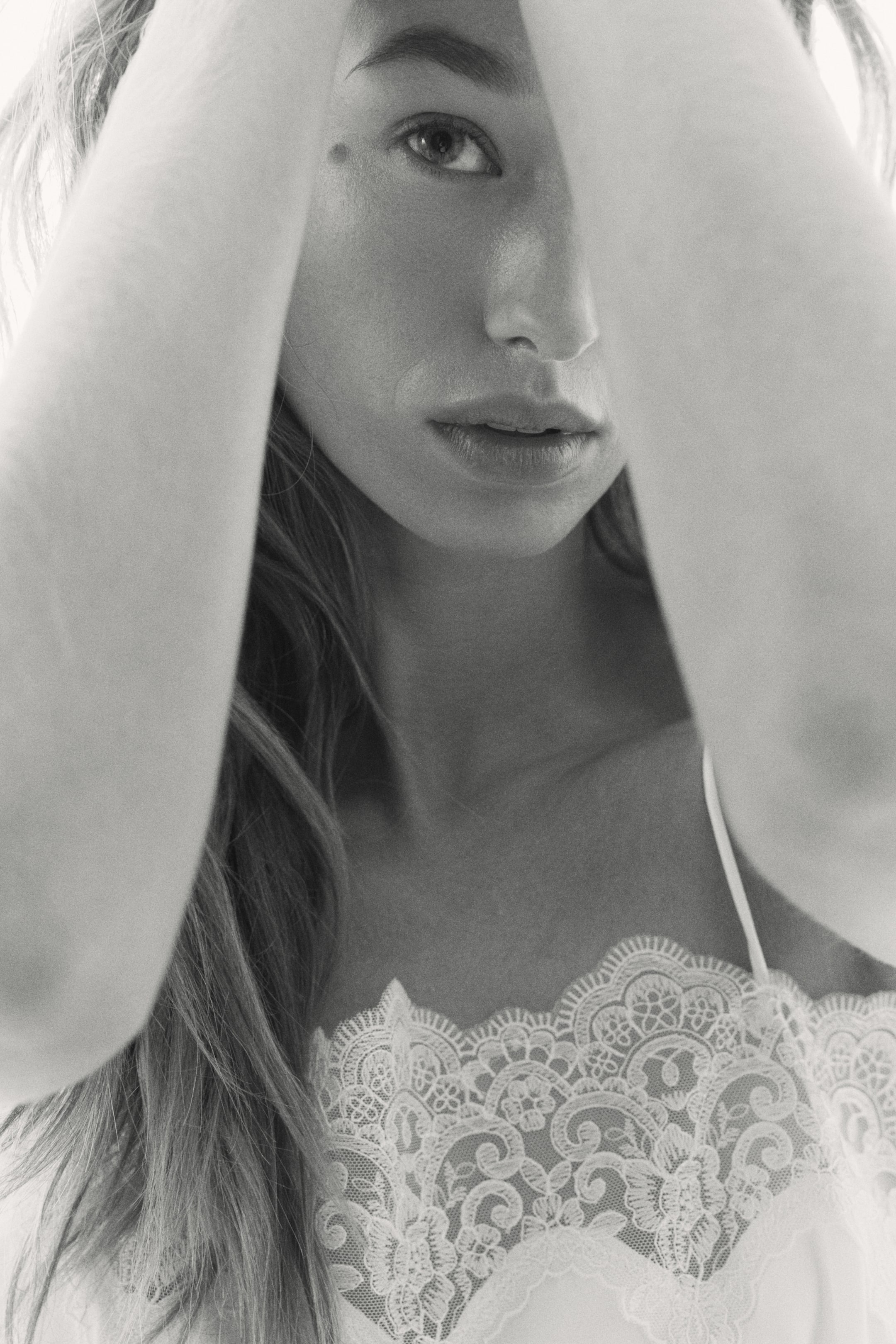 Lace-Trimmed Satin Pajamas