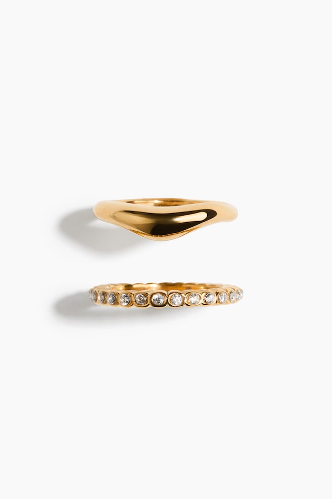 2-pack waterproof rings - Gold-coloured - 1