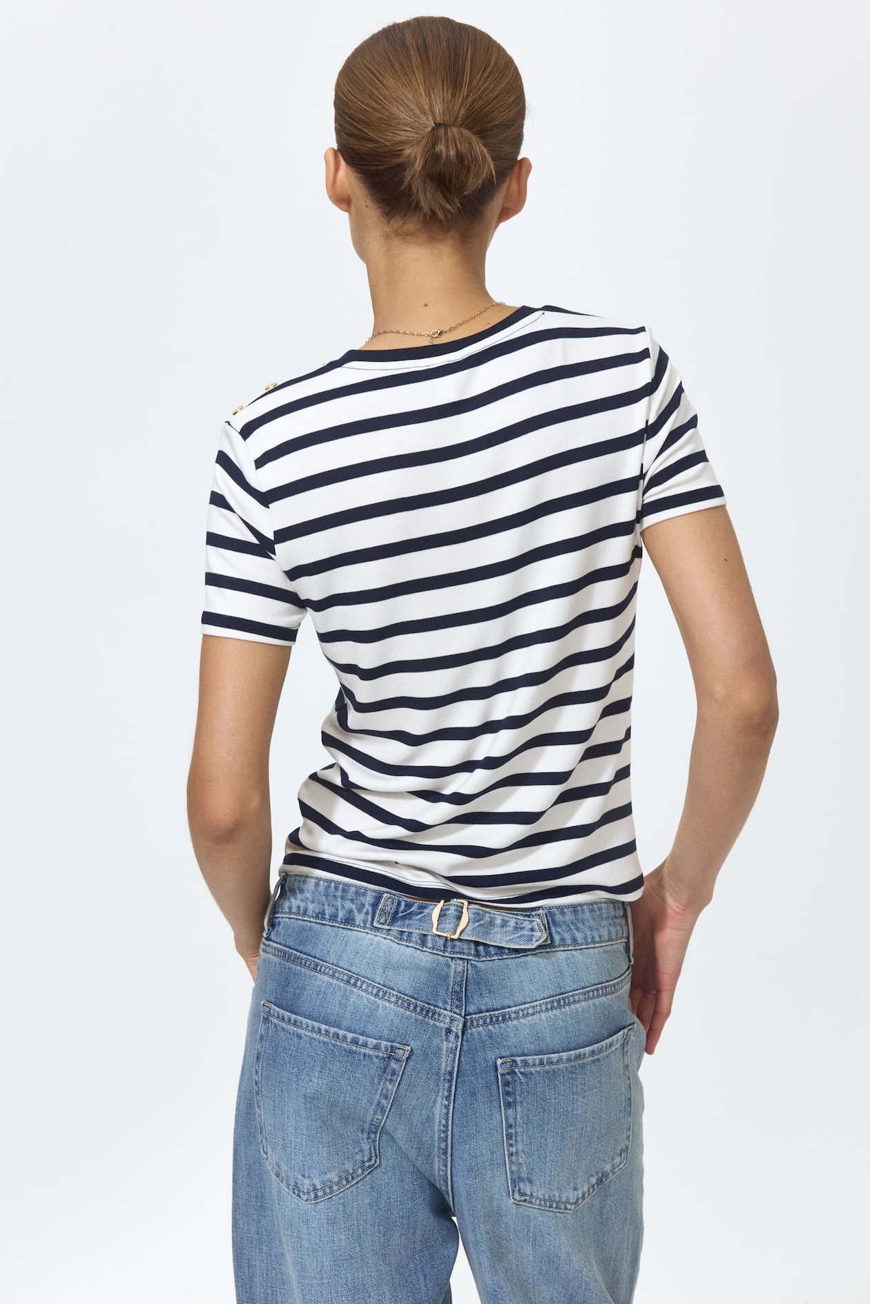 Button-Detail Viscose Top - image 3