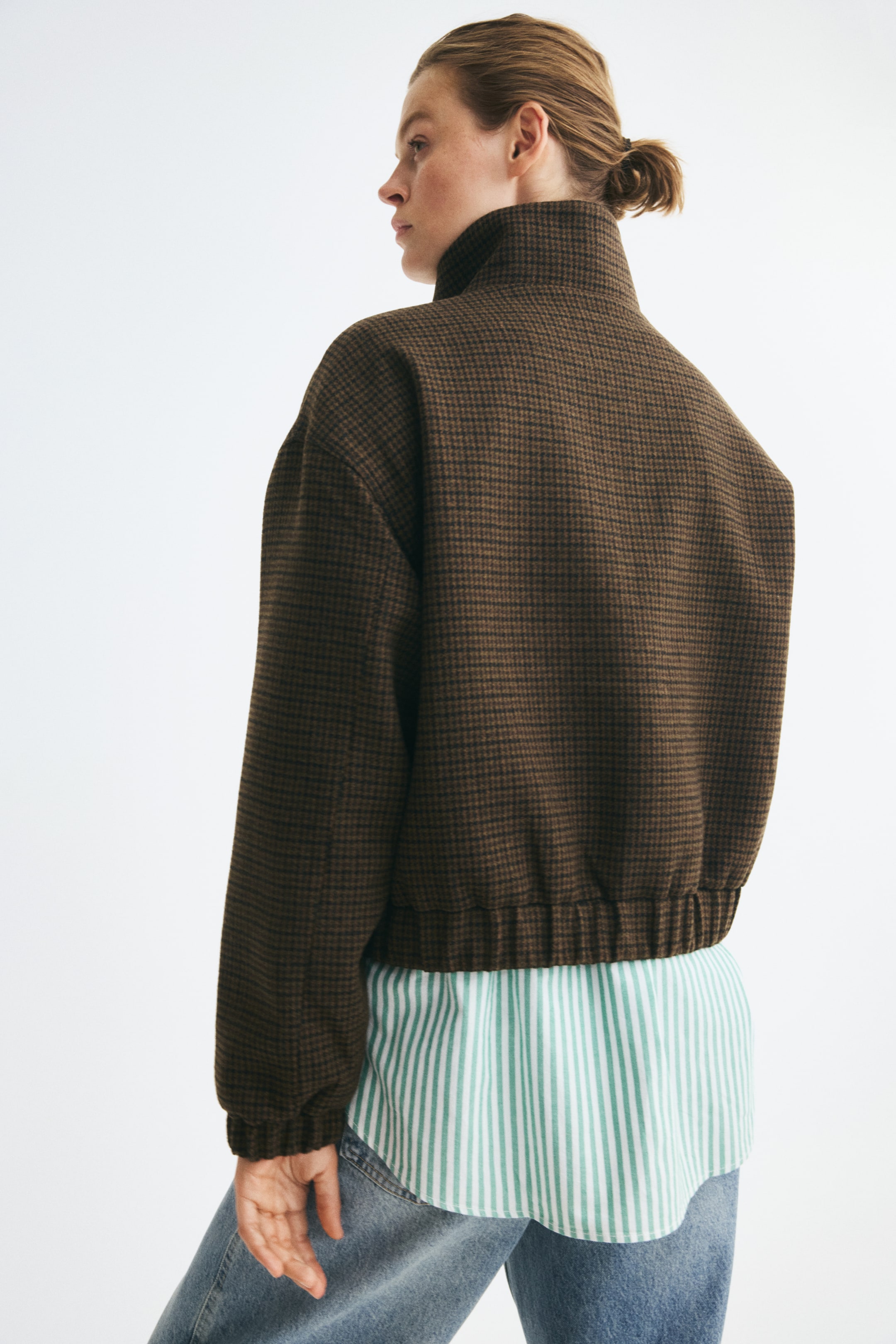 Женские куртки H&M Stand-Up Collar Wool-Blend Jacket — фото 7