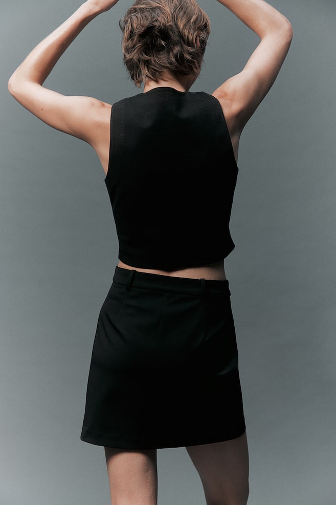 Twill skirt - Black - 4