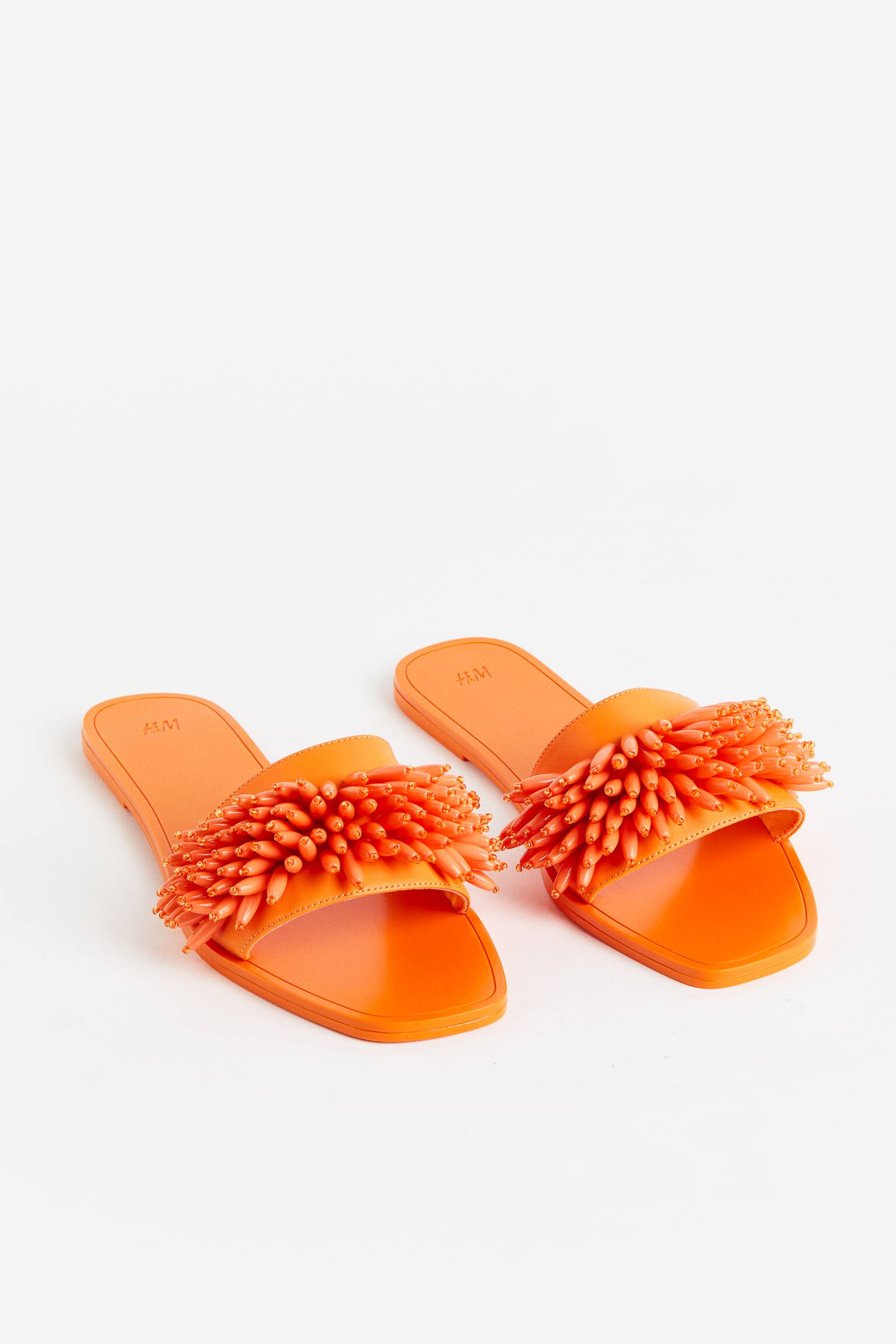 Beaded slides - Orange/Purple - 2