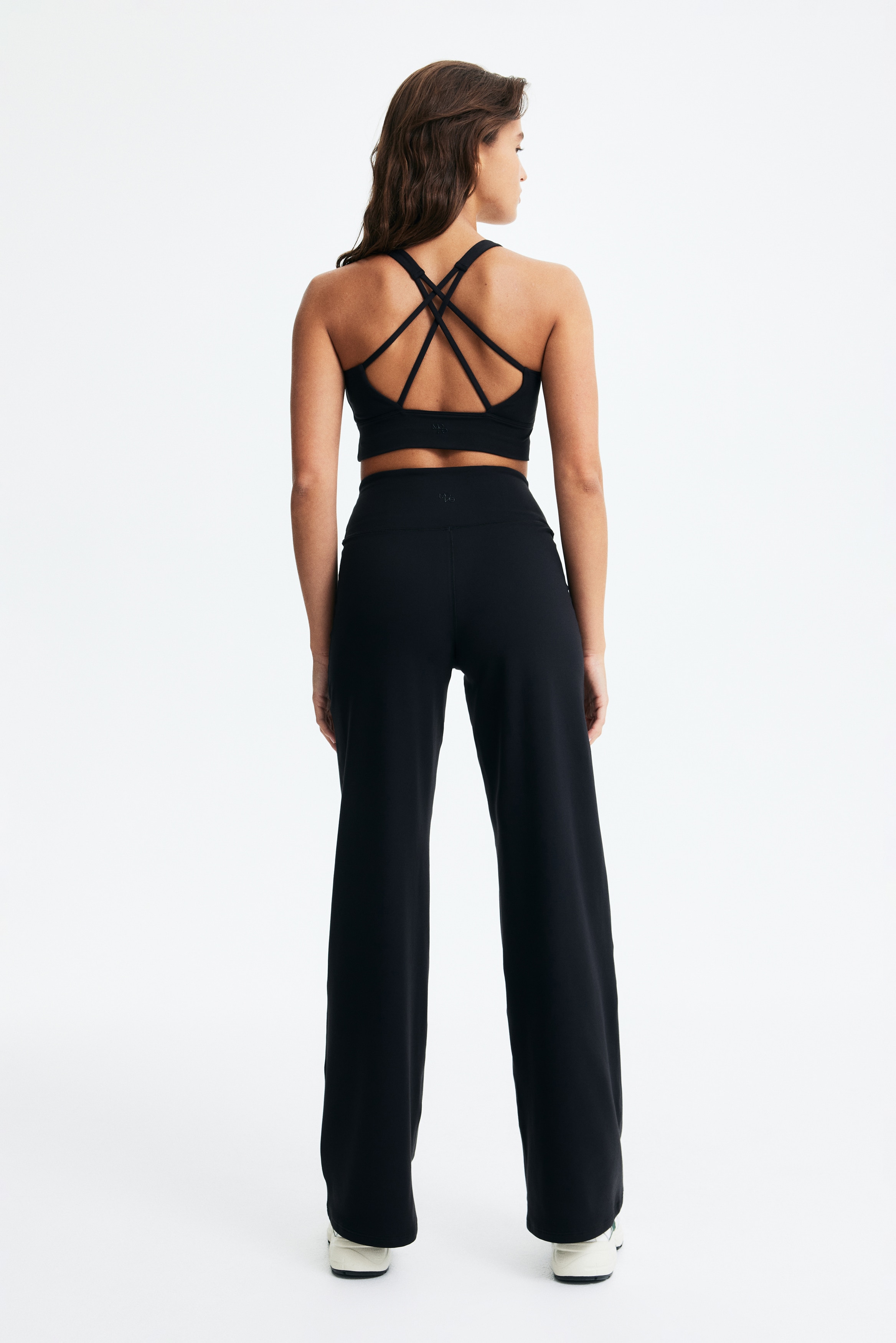 アジャスタブルパンツ　ブラック　M D.HYGEN - Patchwork Jacquard Stretch Slim Pants