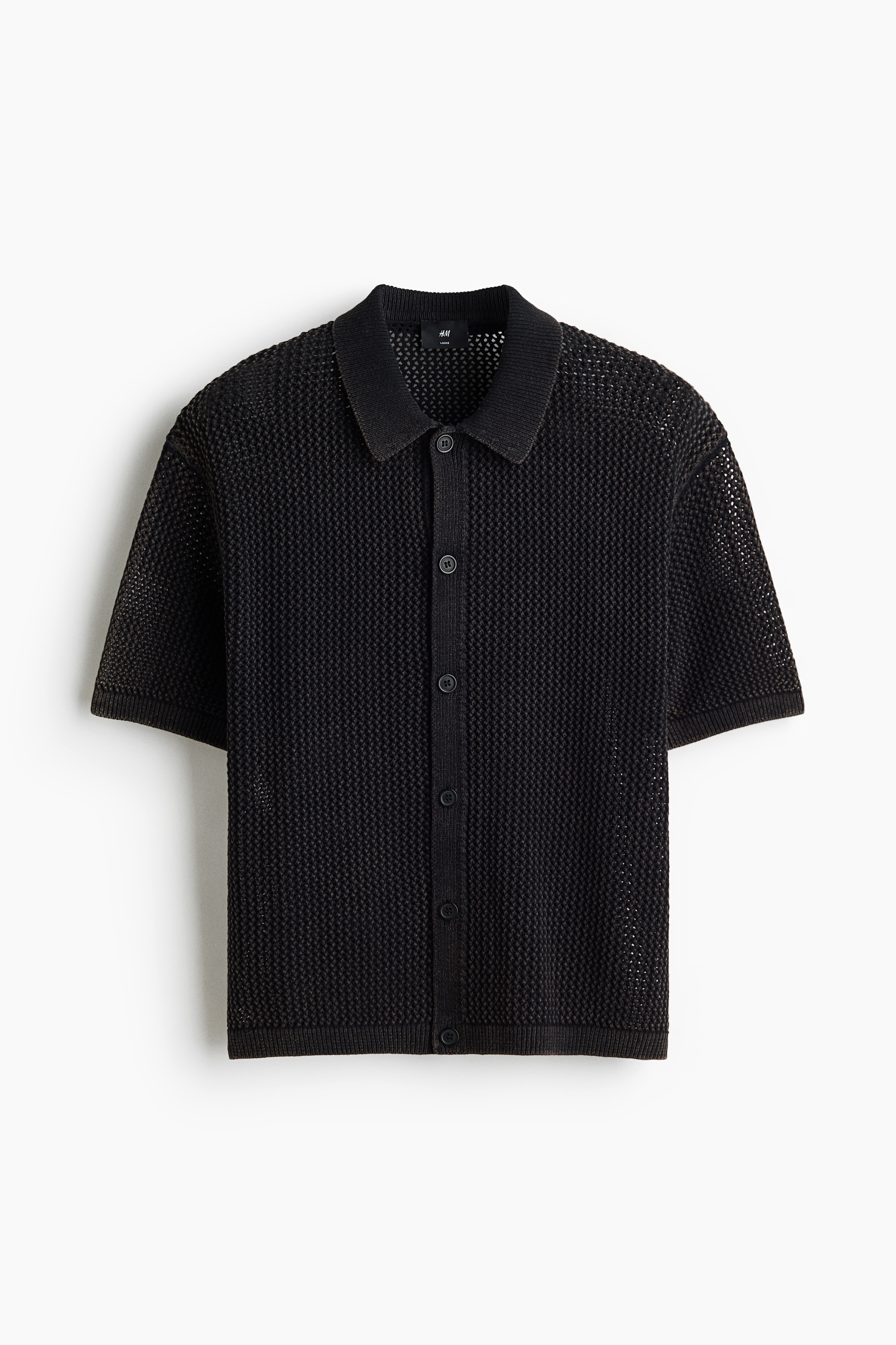 Relaxed-Fit Open-Knit Shirt