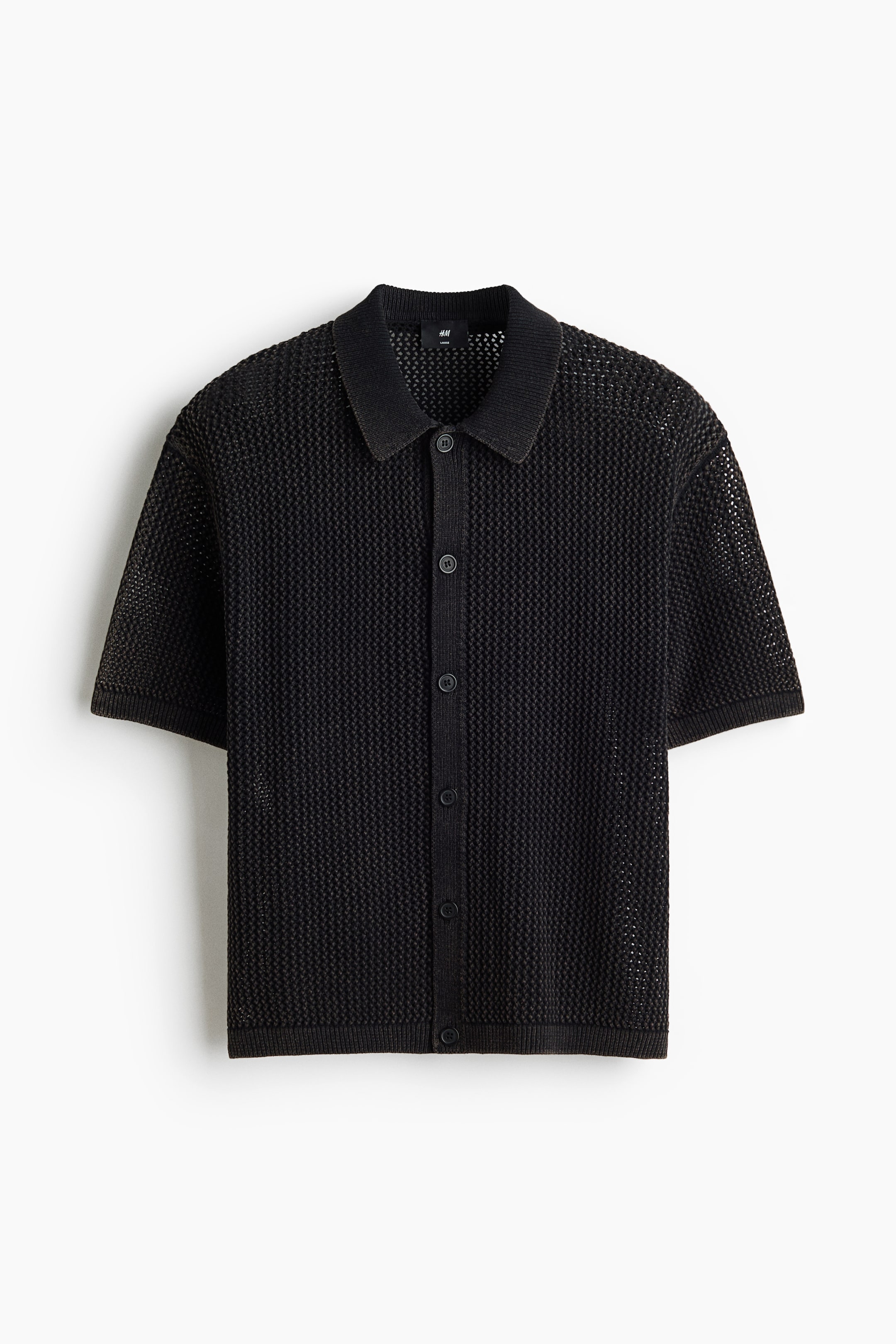 Relaxed-Fit Open-Knit Shirt