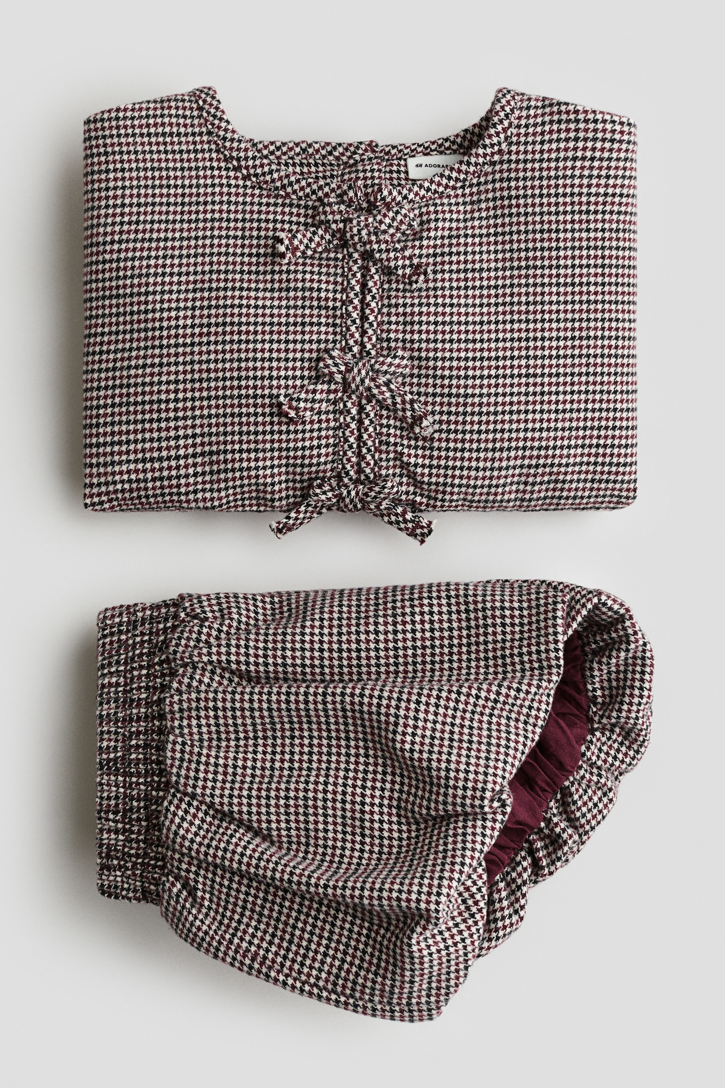 URU◇ボトム/1/コットン/BLU/千鳥格子/22FUC04