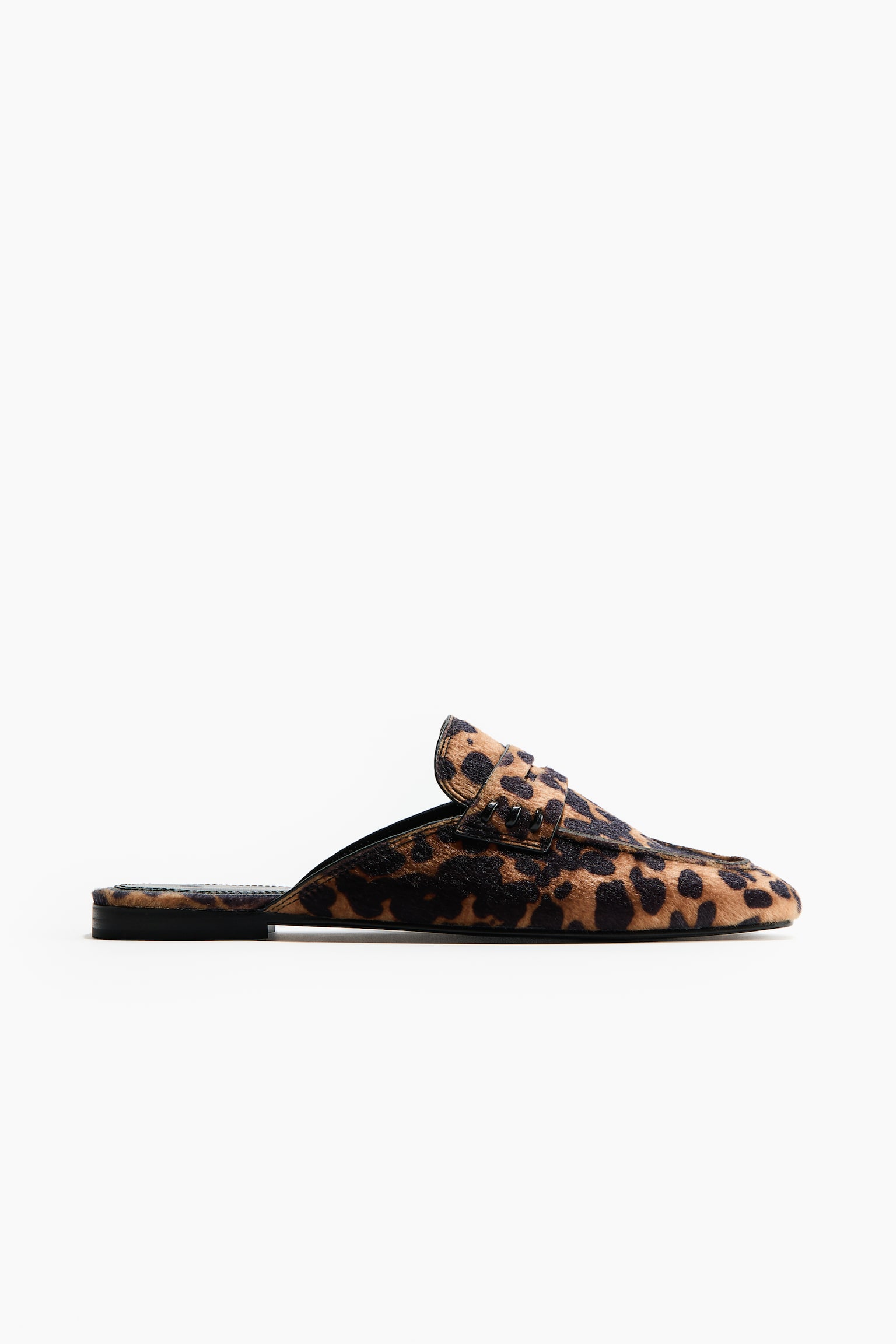 Loafer mules - Beige/Leopard print/Black - 6