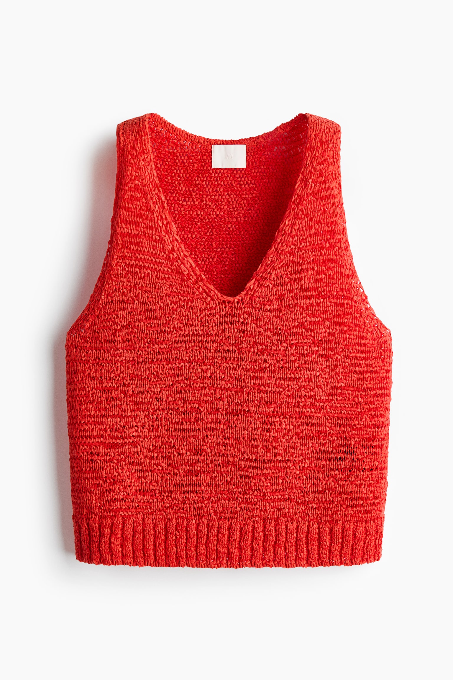 Loose-knit top - Bright red