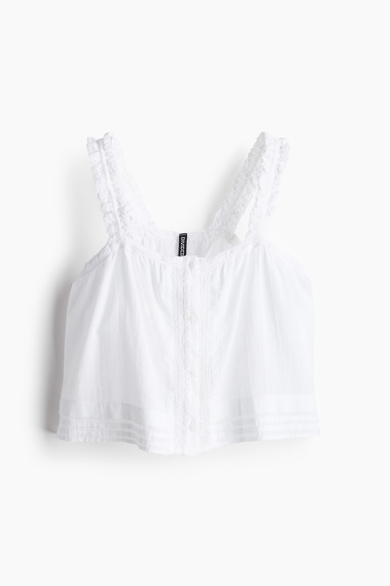 Lace-detail strappy top