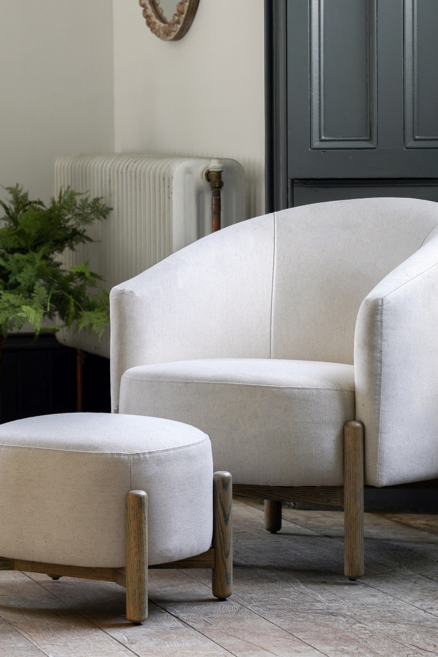 Upholstered Armchair - Cream