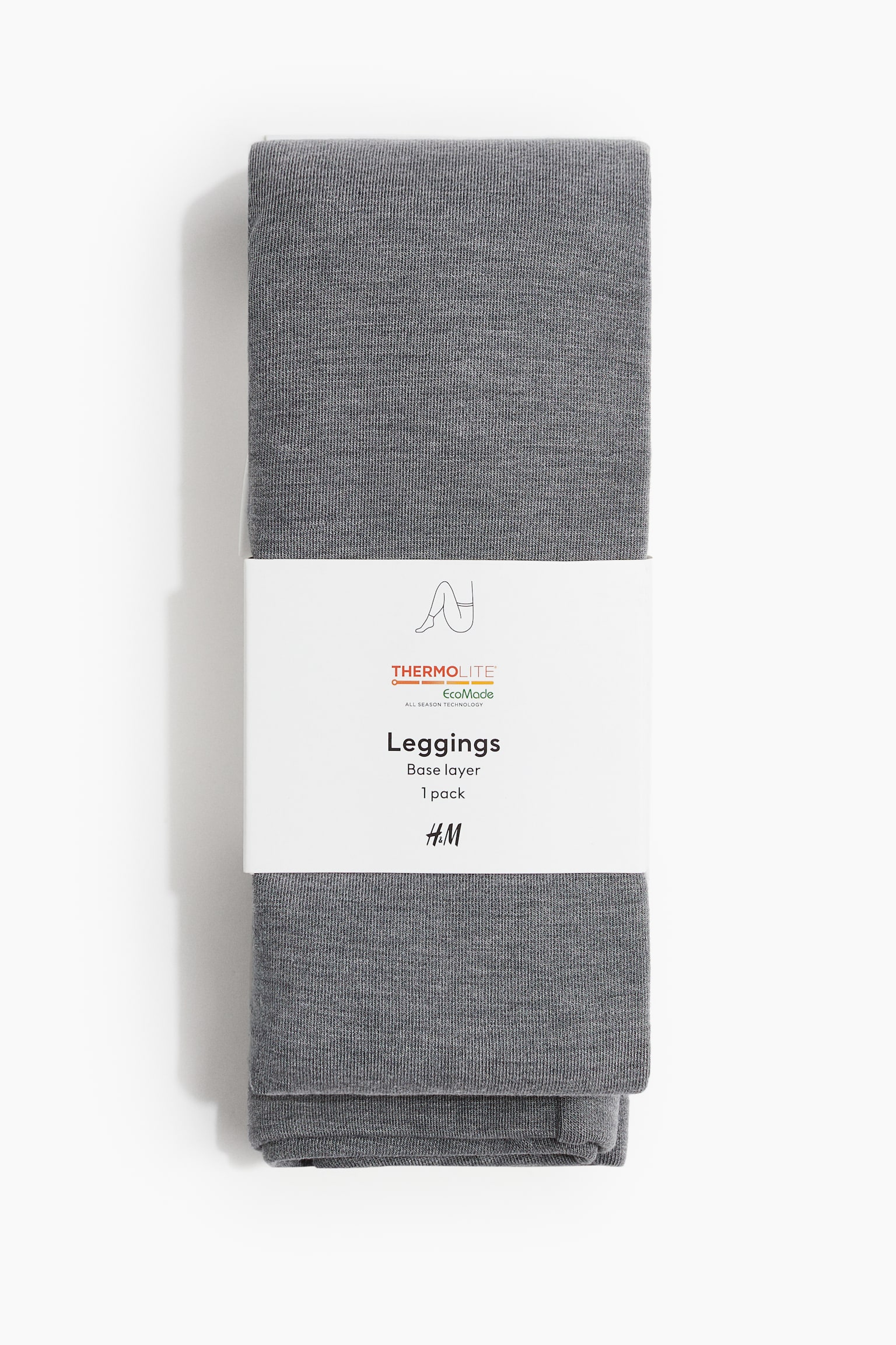 THERMOLITE® fleece leggings - Grey marl/Black - 1