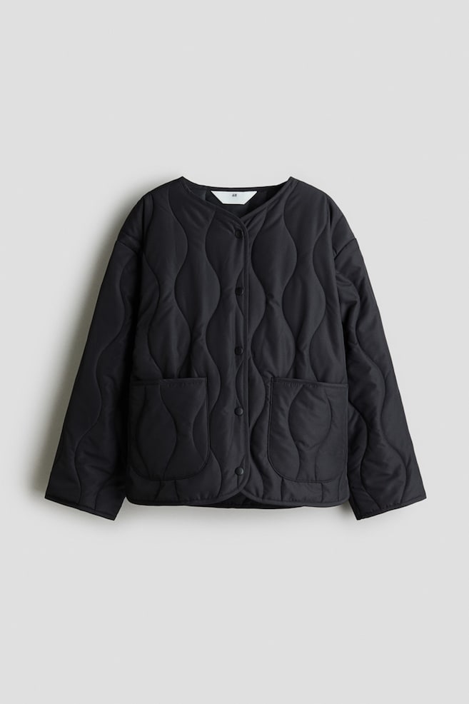 Quilted jacket - Navy blue - 1
