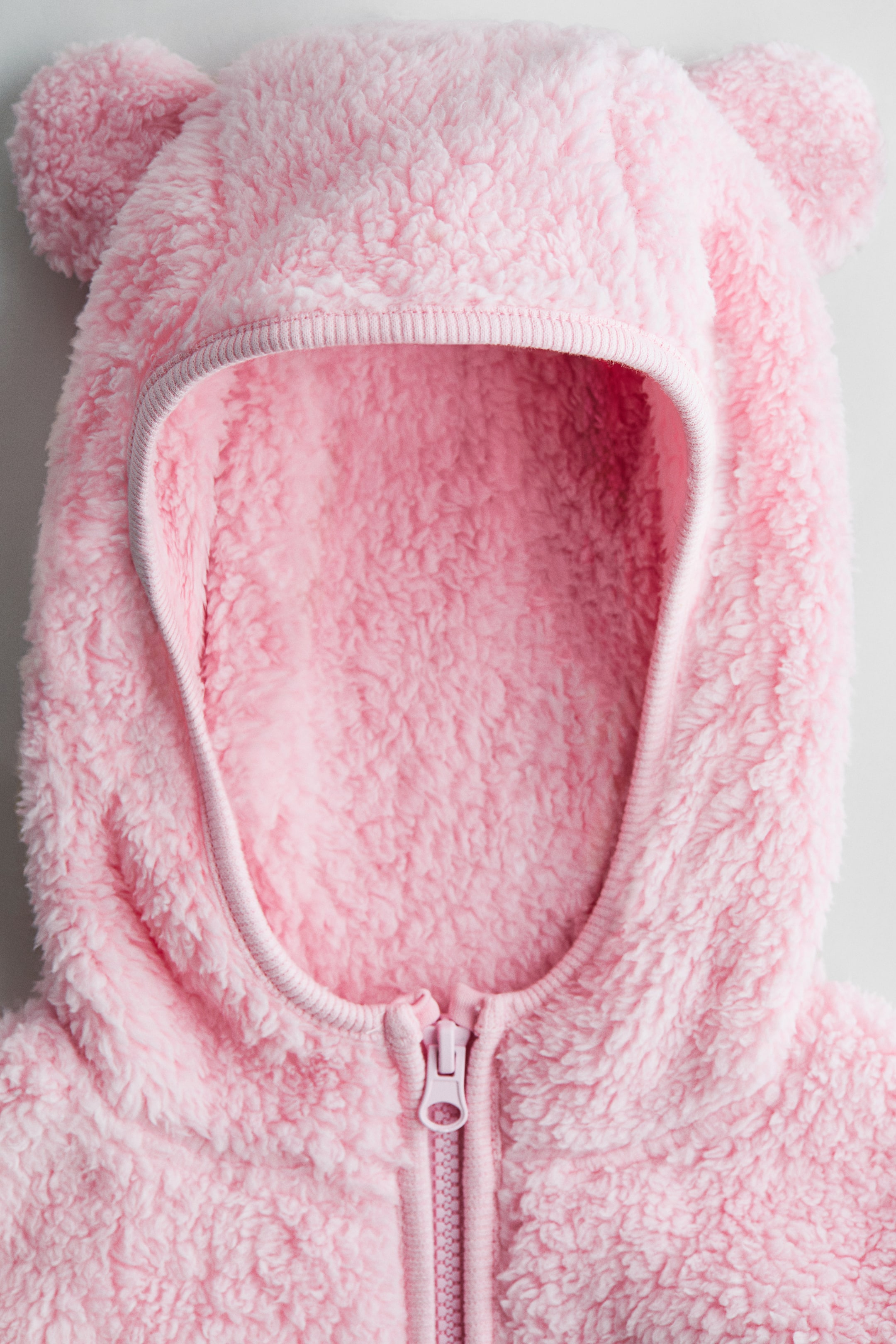 View larger image: Zip-through teddy hoodie - Pink - Kids | H&M IN 6