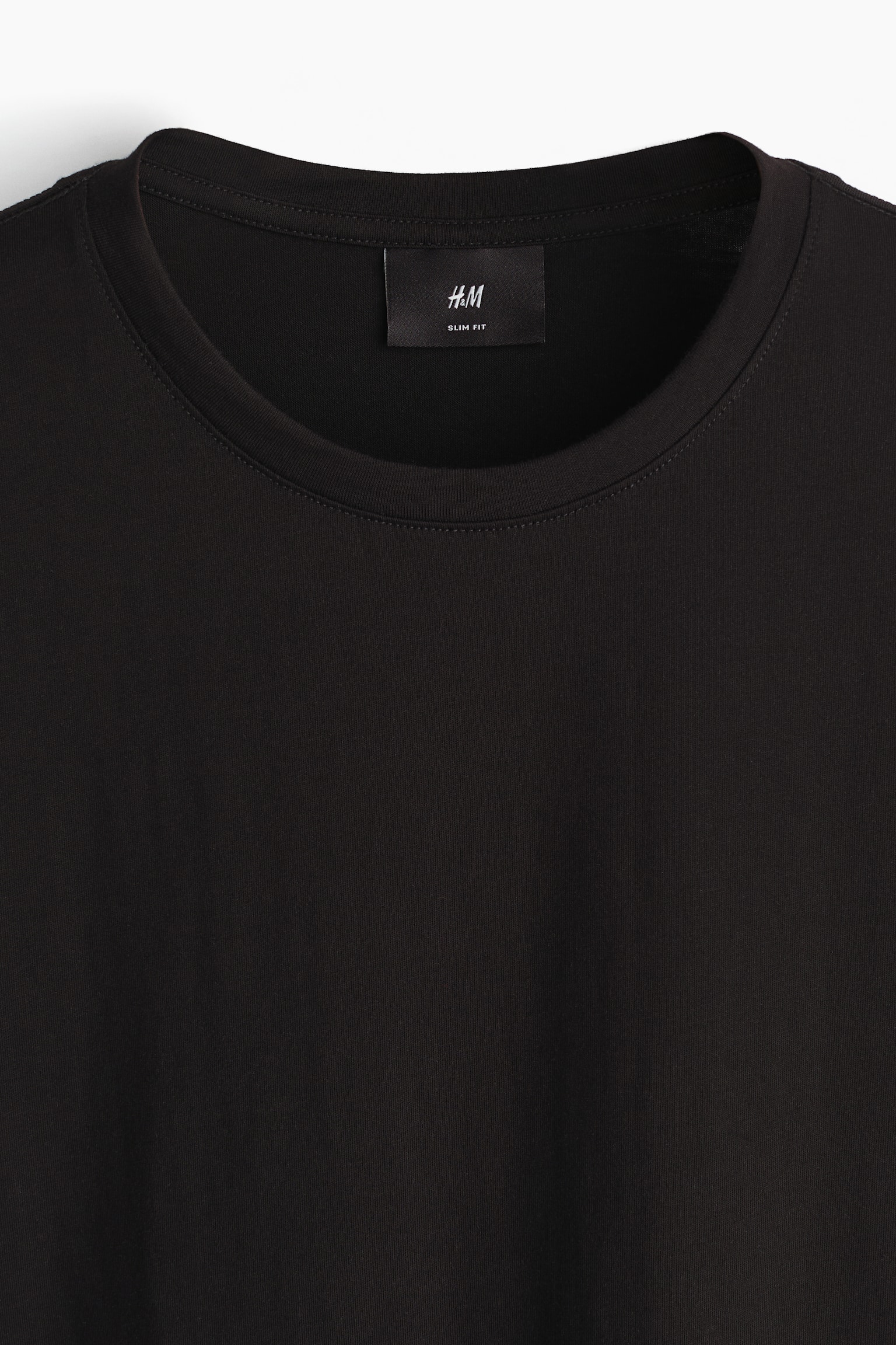 T-shirt z bawełny pima Slim Fit - Czarny/Biały/Czarny/Biały - 5