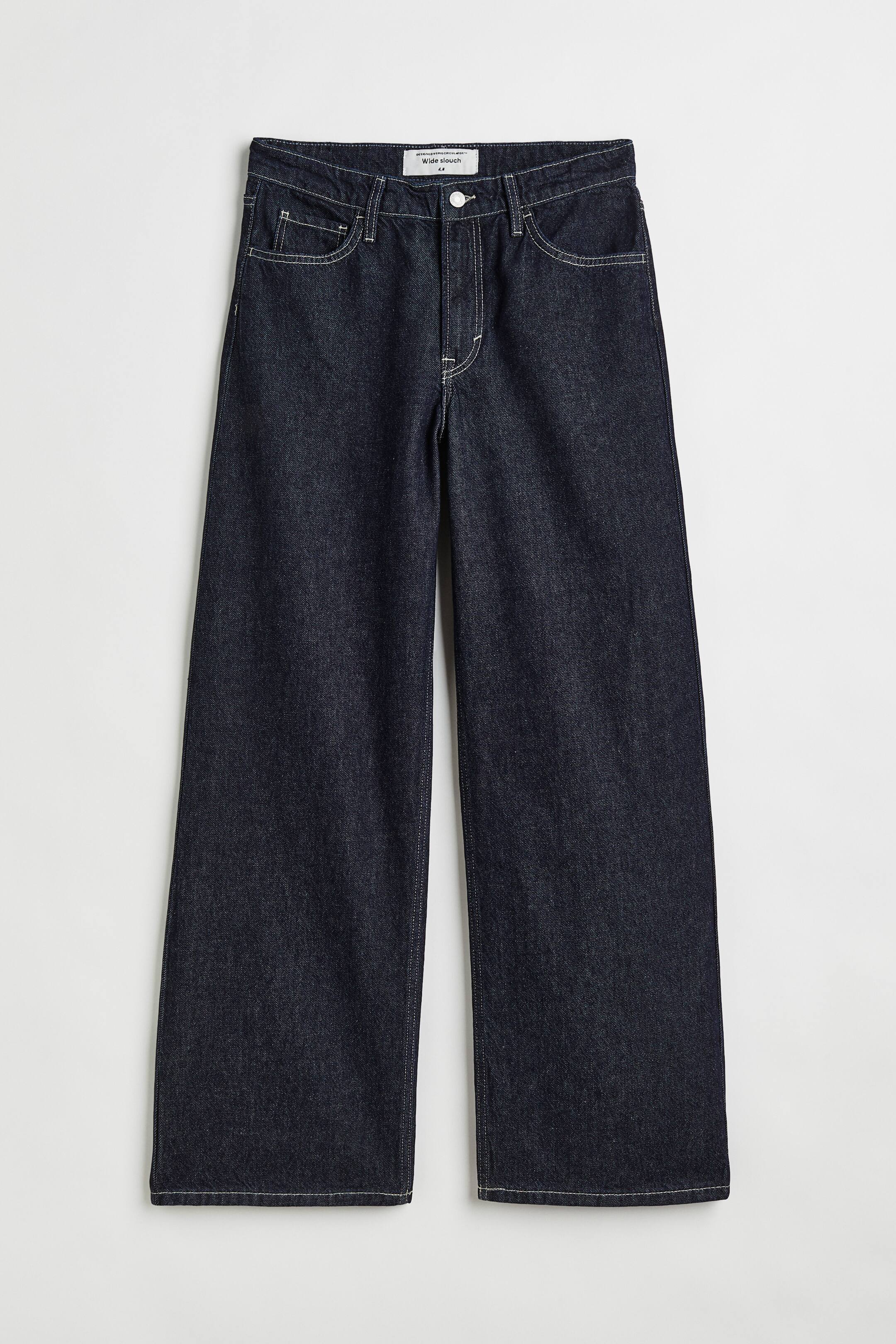 Xem ảnh lớn hơn: Wide Low Jeans - Màu xanh denim đậm - Ladies | H&M VN 1