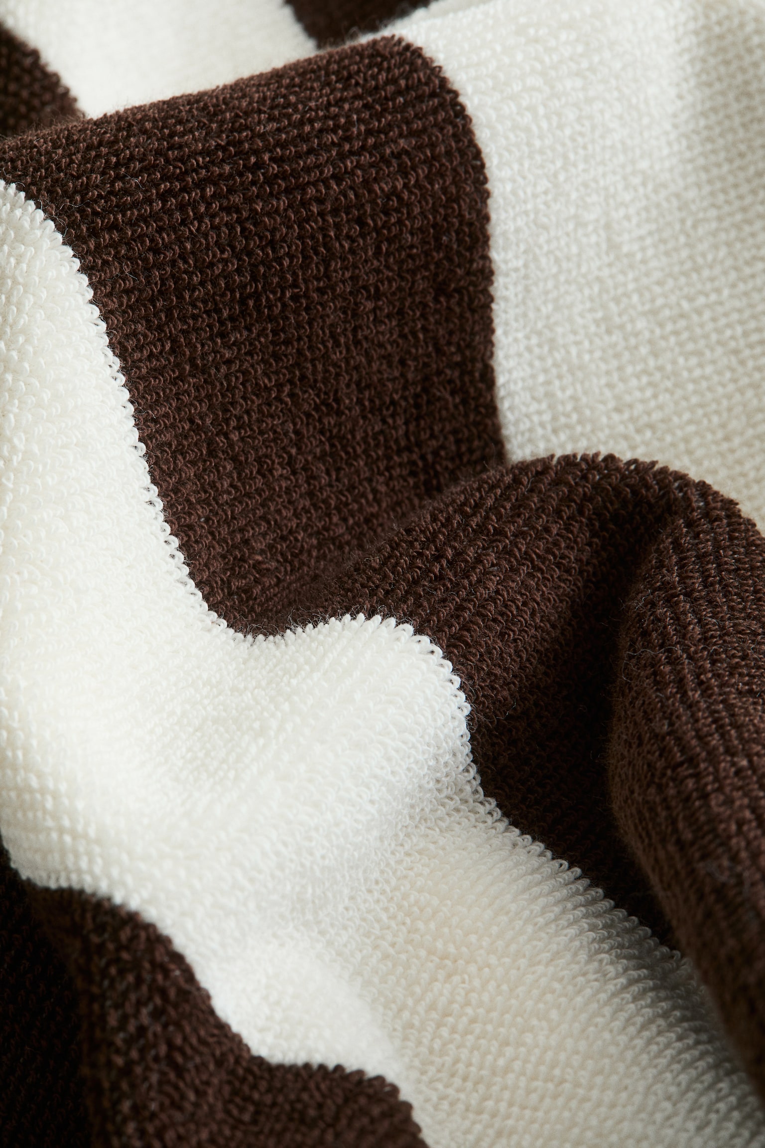 Cotton terry dressing gown - White/Dark brown striped/Dark green/Striped/White/Blue striped/Yellow/Striped/Beige/Striped - 4