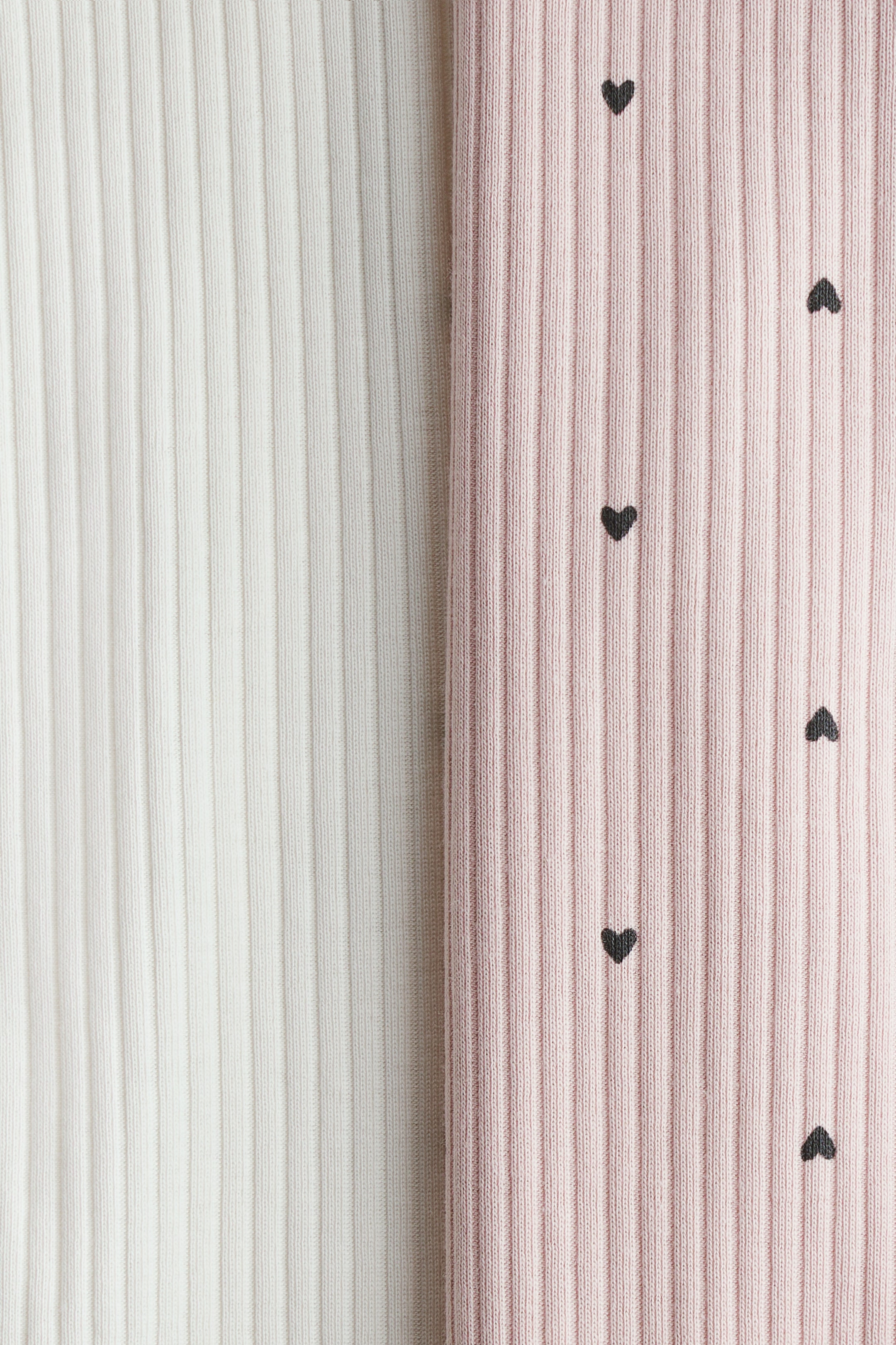 拡大画像を表示: コットンカバーオールパジャマ 2枚セット - ライトピンク／ホワイト - Kids | H&M JP 2