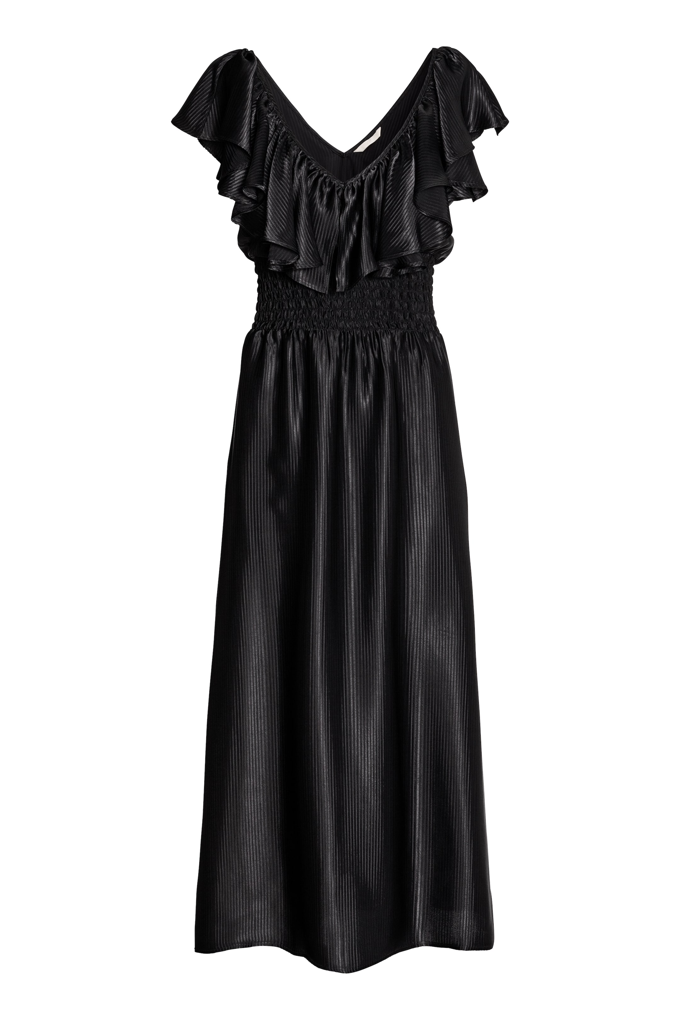 View larger image: Long flounced dress - Black - Ladies | H&M GB 1