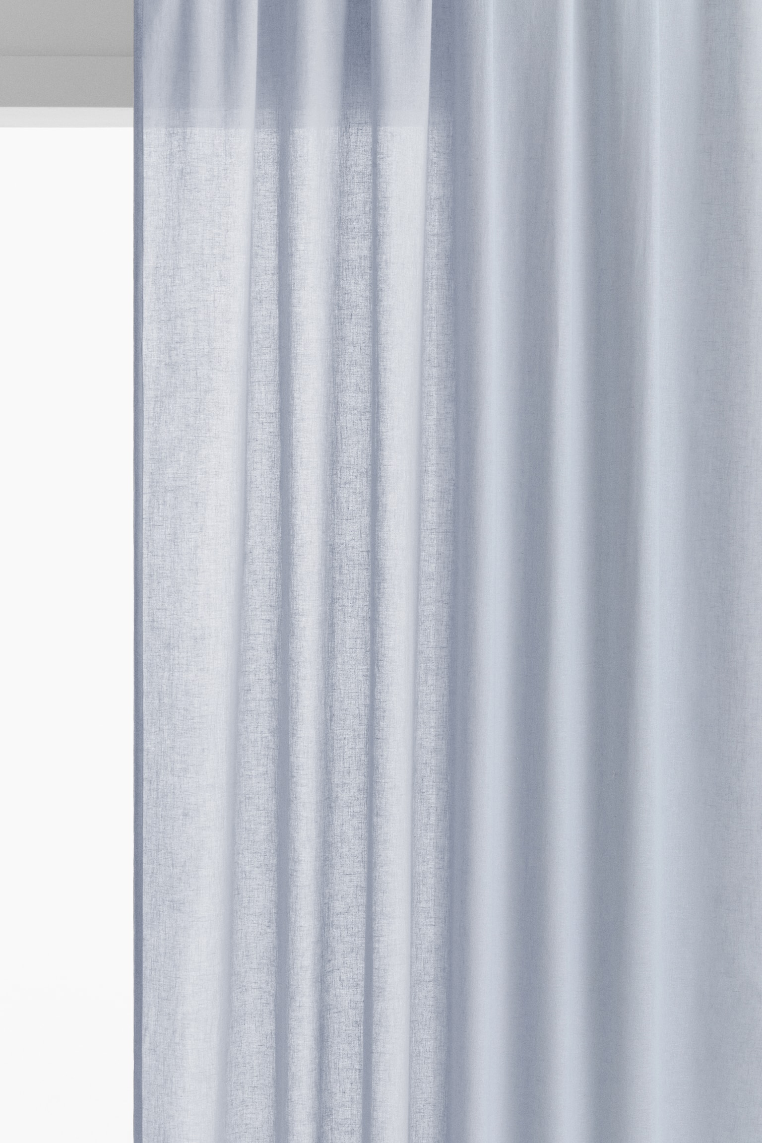1-Pack Wide Linen-Blend Curtain Panel - Light blue/Beige/Beige/White/Sage green