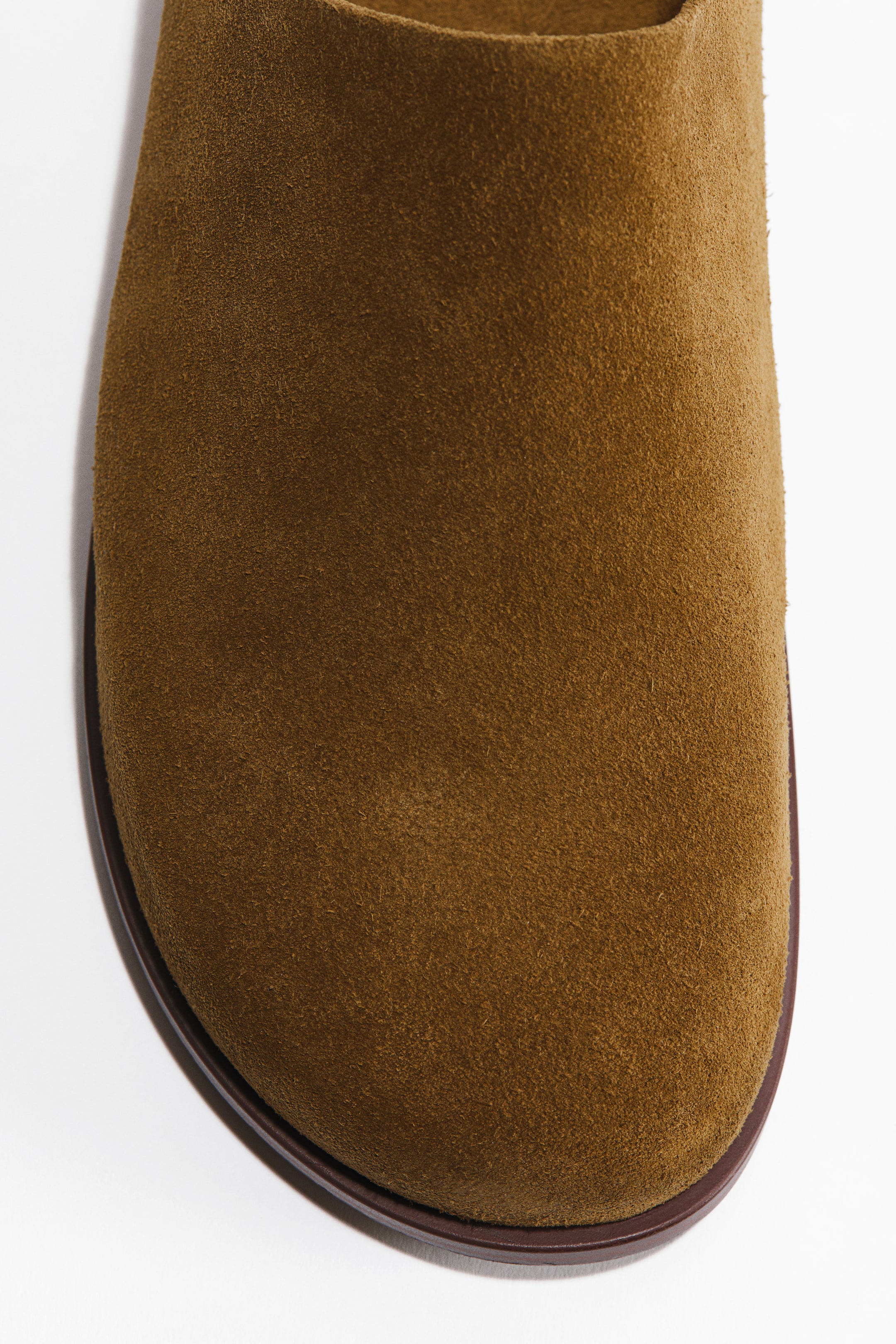 Mules en daim à semelle confortable