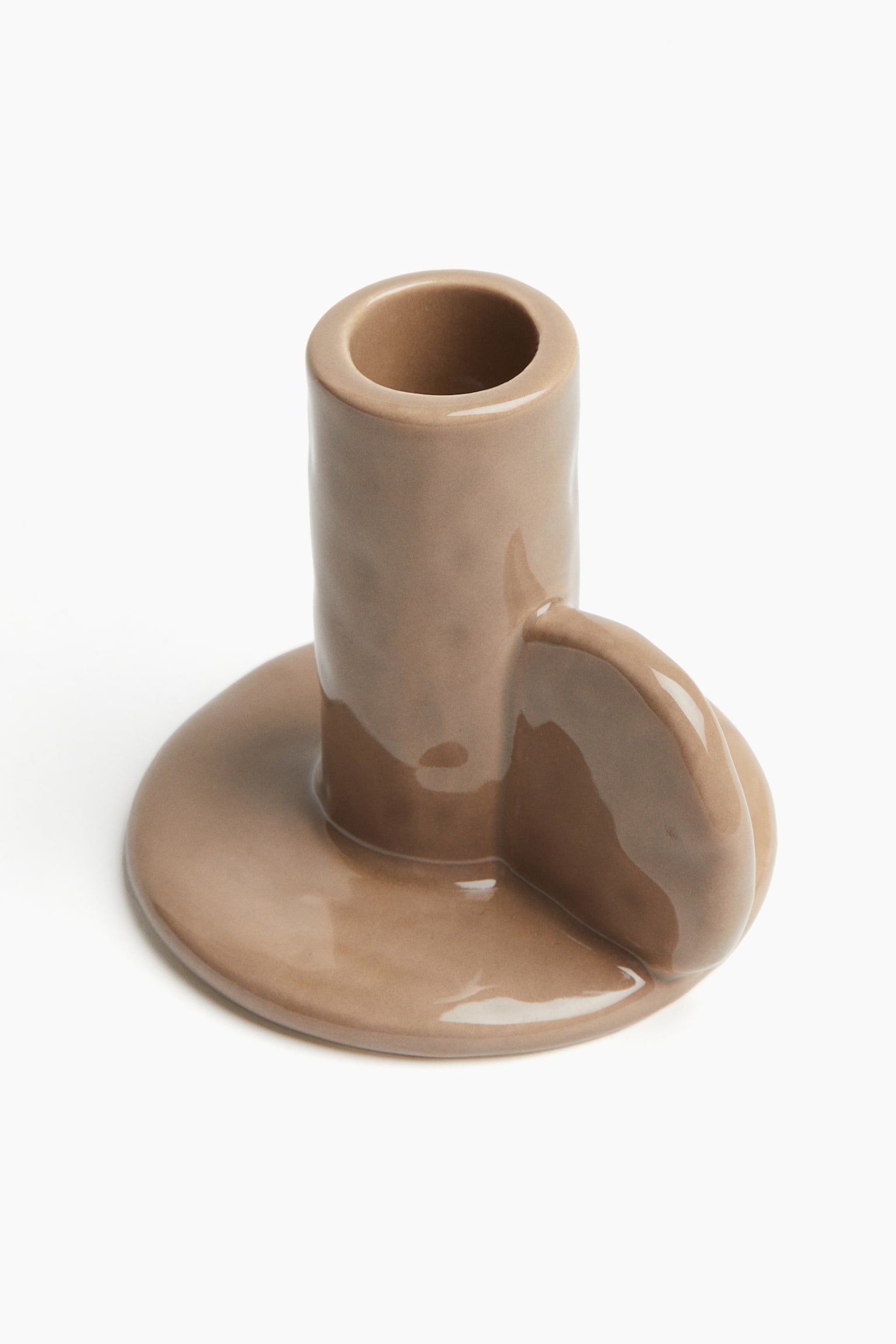 Stoneware candlestick - Beige - 3