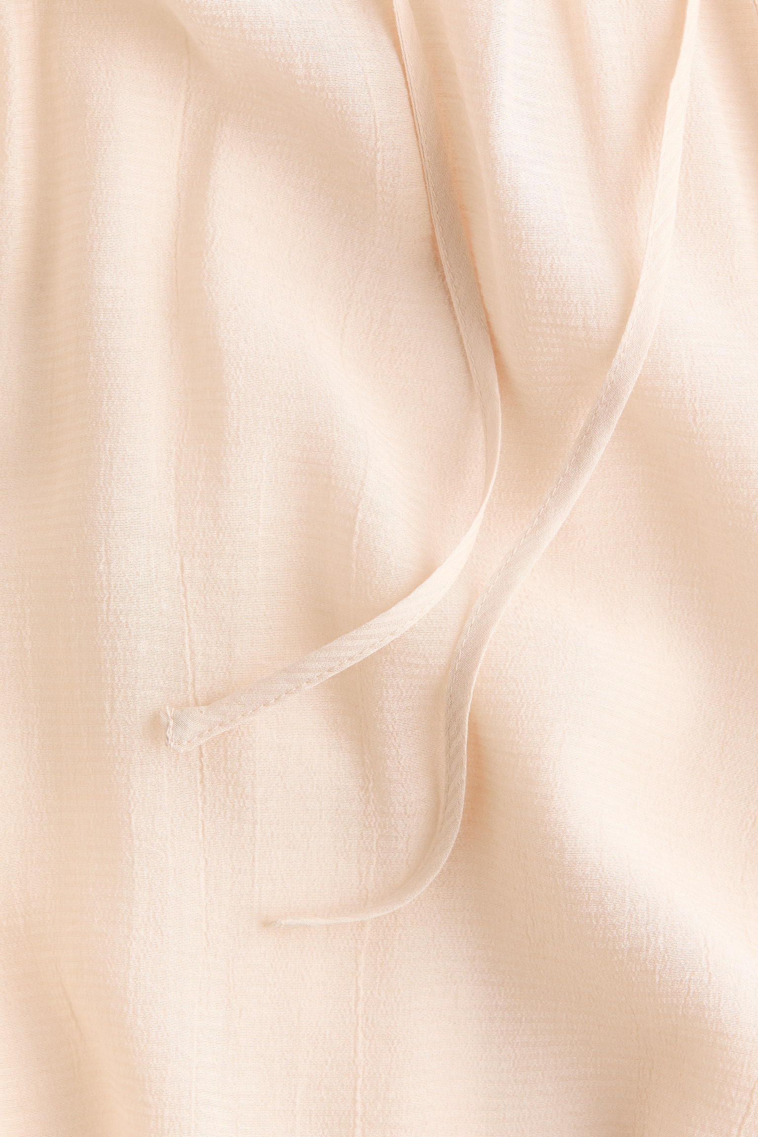 Balloon-Leg Pants with Drawstring - Light beige - 4
