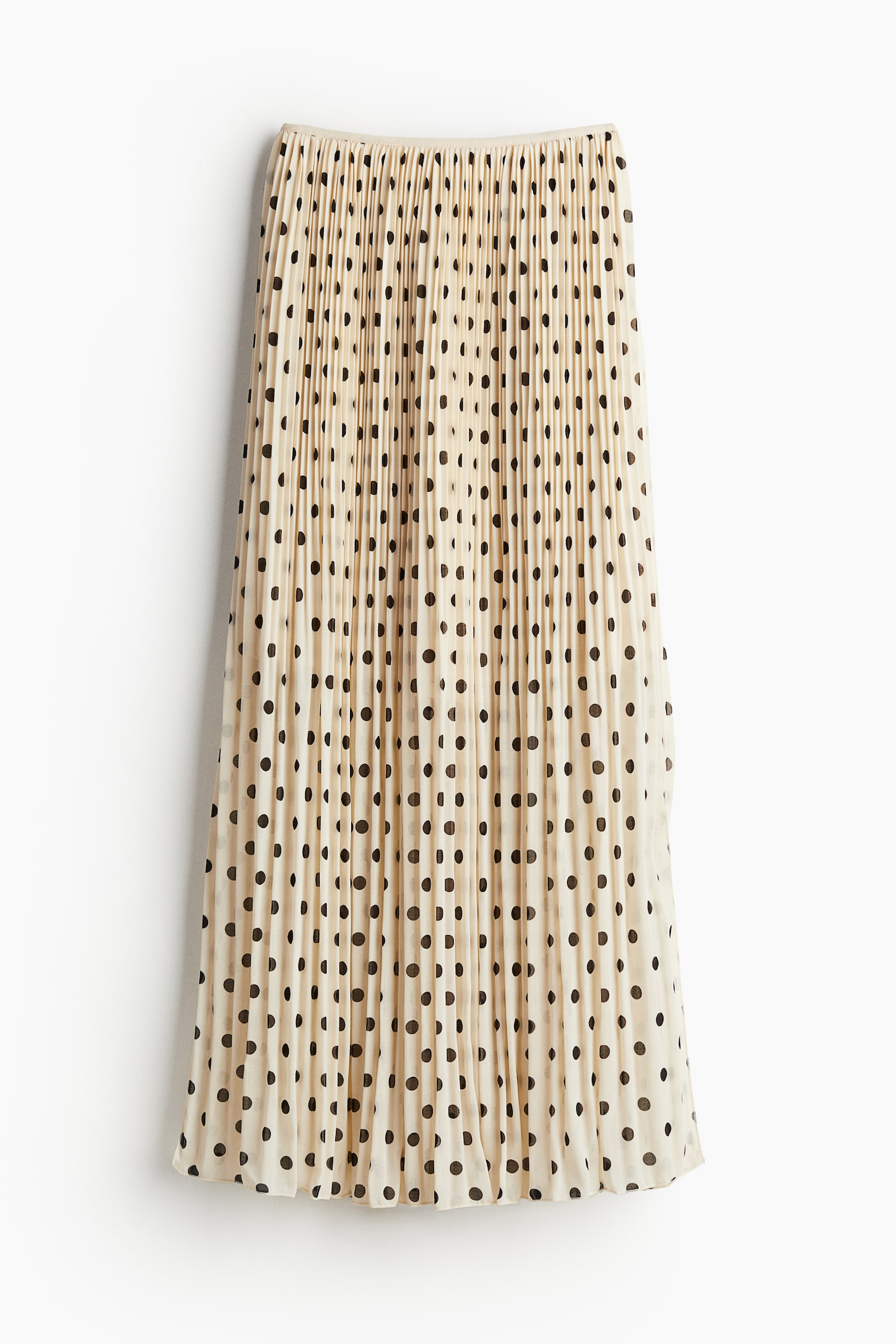 Pleated Chiffon Skirt - Cream/Spot/Navy blue/Dusty blue/Cream - 2