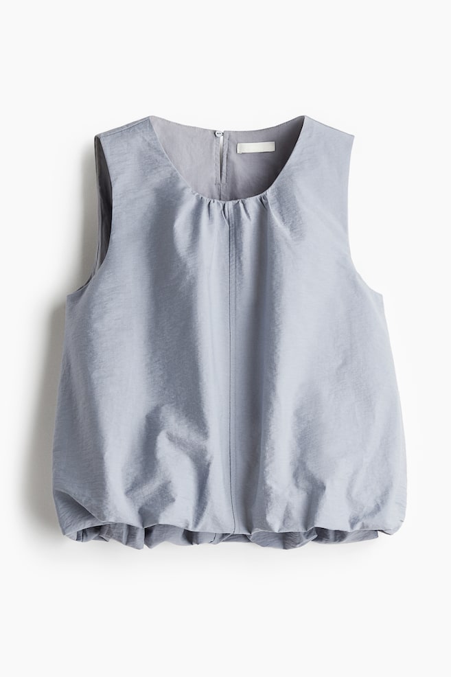 Bubble Hem Top - Grey/Black/White - 1