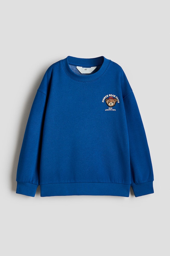 Детские худи H&M Brushed-Inside Sweatshirt with Printed Motif