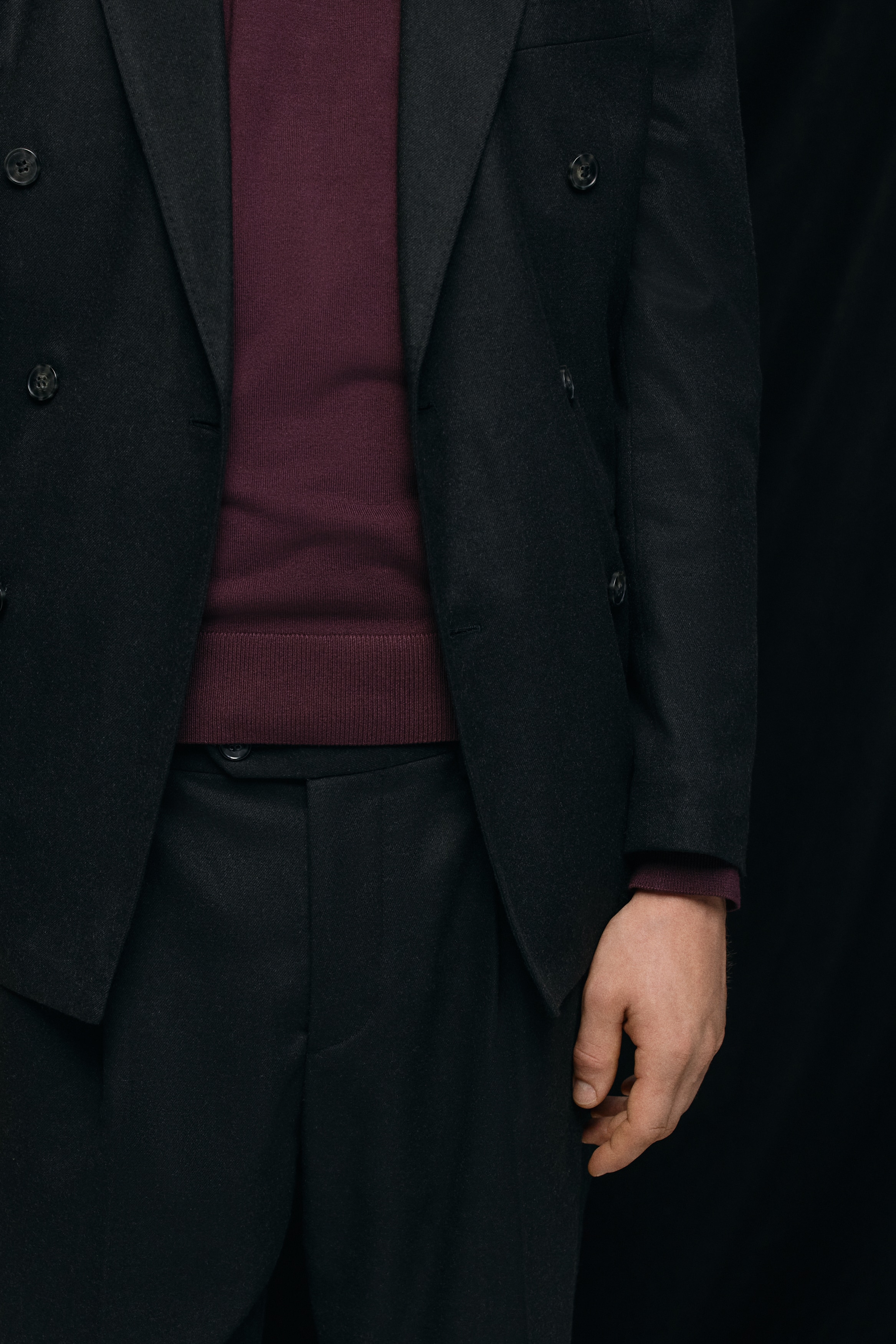 Regular Fit Double-breasted jacket - Black - Men | H&M SG