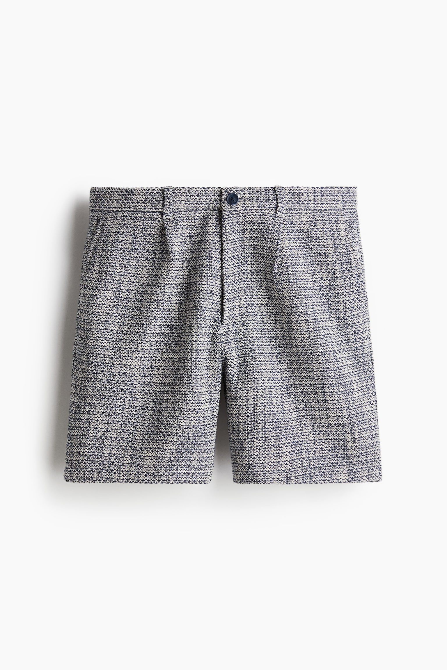 Relaxed Fit Textured shorts - Dark blue/Patterned - 2