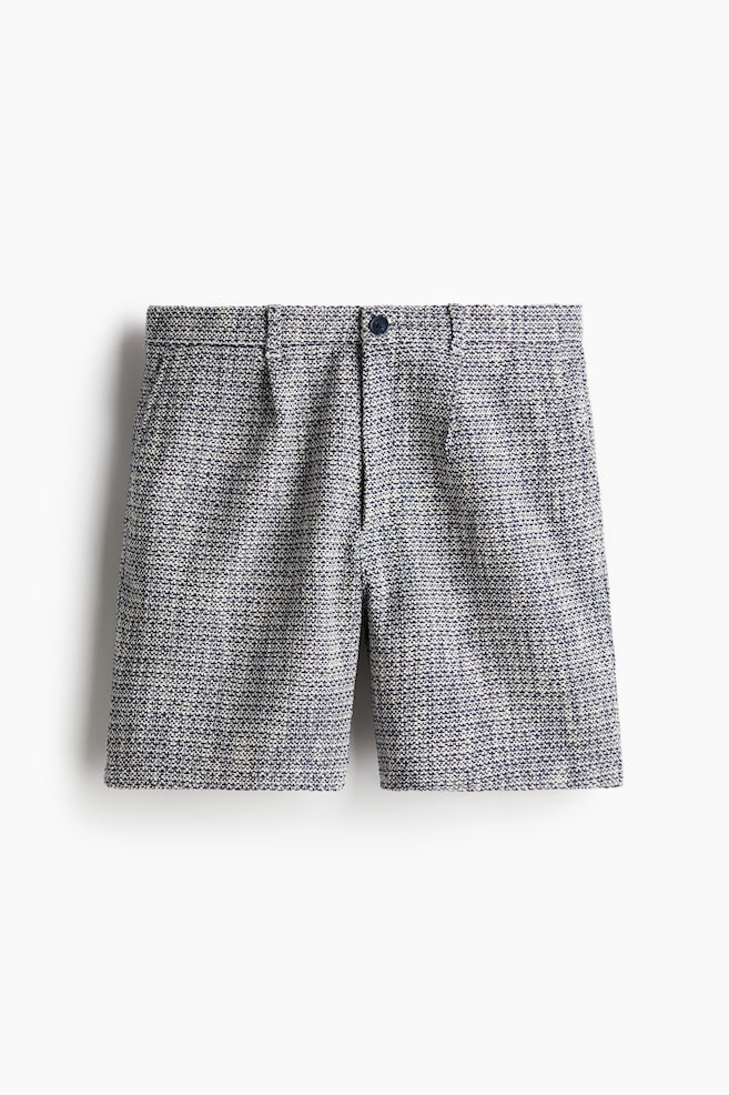Short texturé Relaxed Fit - Bleu foncé/motif - 1