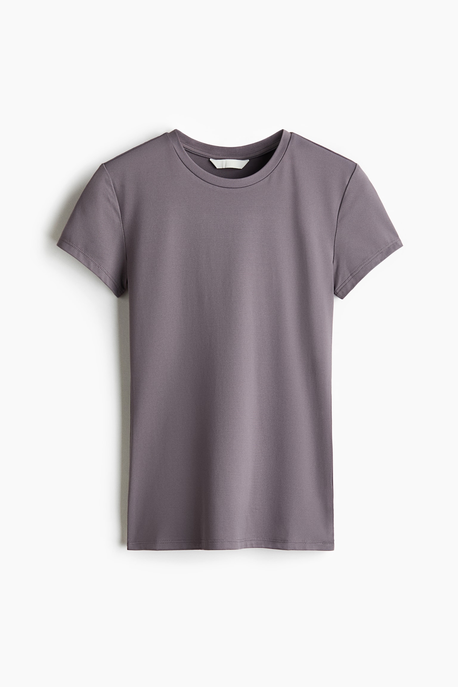Camiseta entallada de microfibra - Violeta empolvado claro/Blanco/Burdeos/Negro/Marrón oscuro/Beige claro/Gris claro/Marrón oscuro/Marrón oscuro/Rosa empolvado/Gris claro - 1