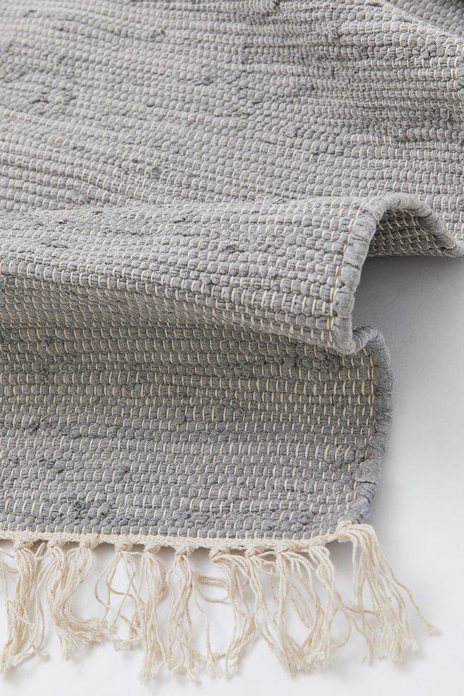 Cotton rag rug - Grey/Natural white/Light grey - 6