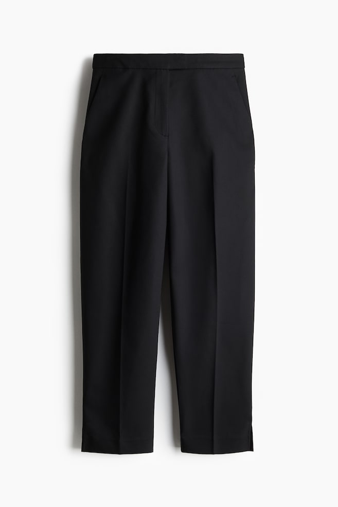 Tailored cigarette trousers - Black/White - 1