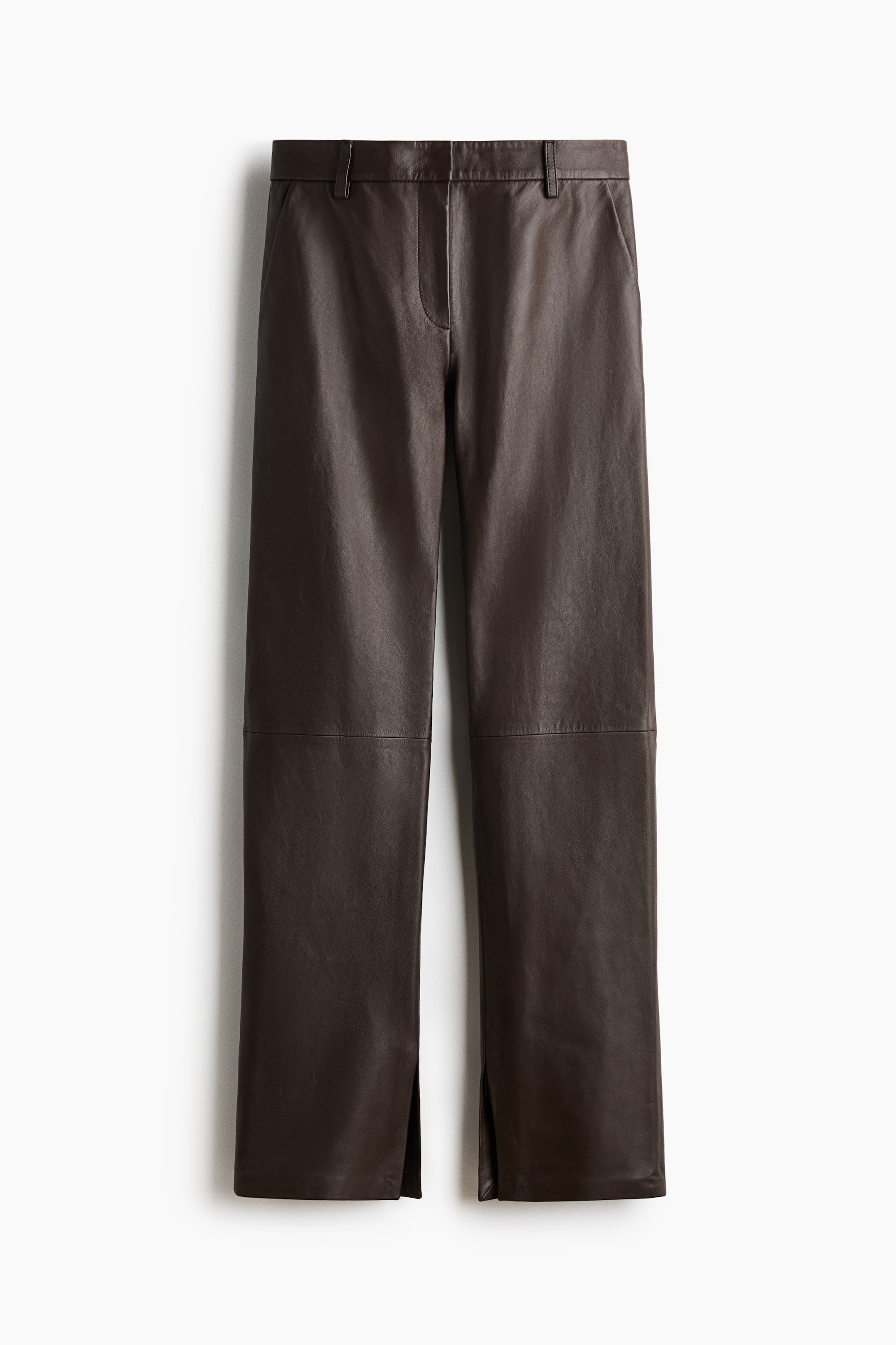 View larger image: Leather trousers - Dark brown - Ladies | H&M 6