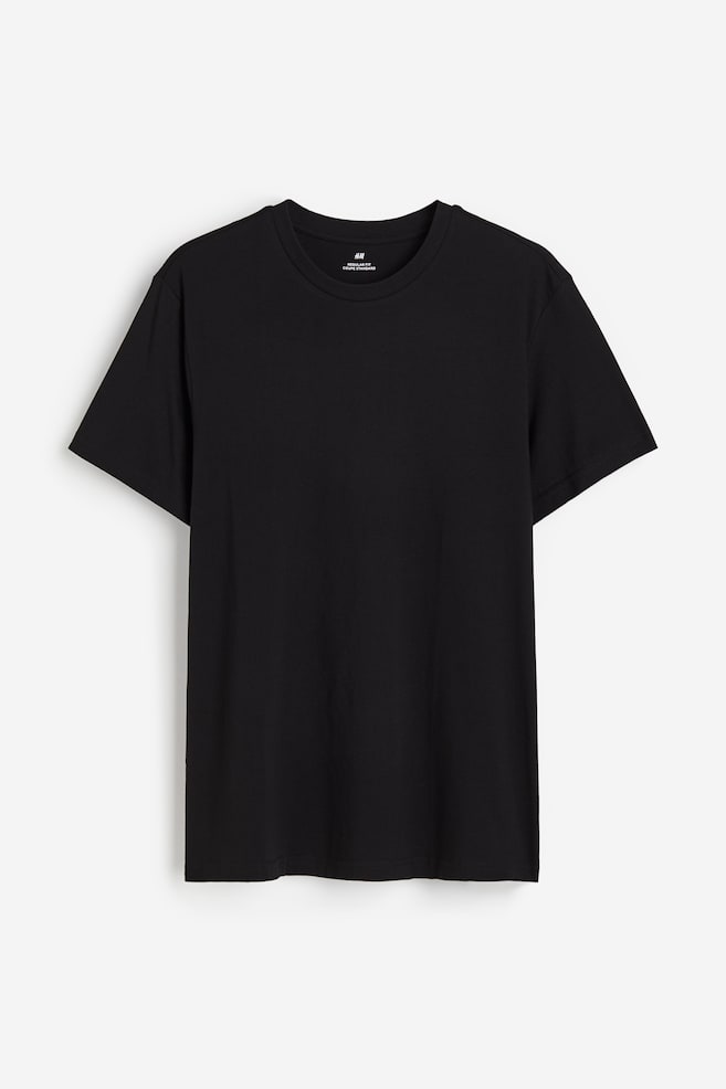 5-pack T-shirt Regular Fit - Svart/Vit/Vit/Beige/Grön - 2