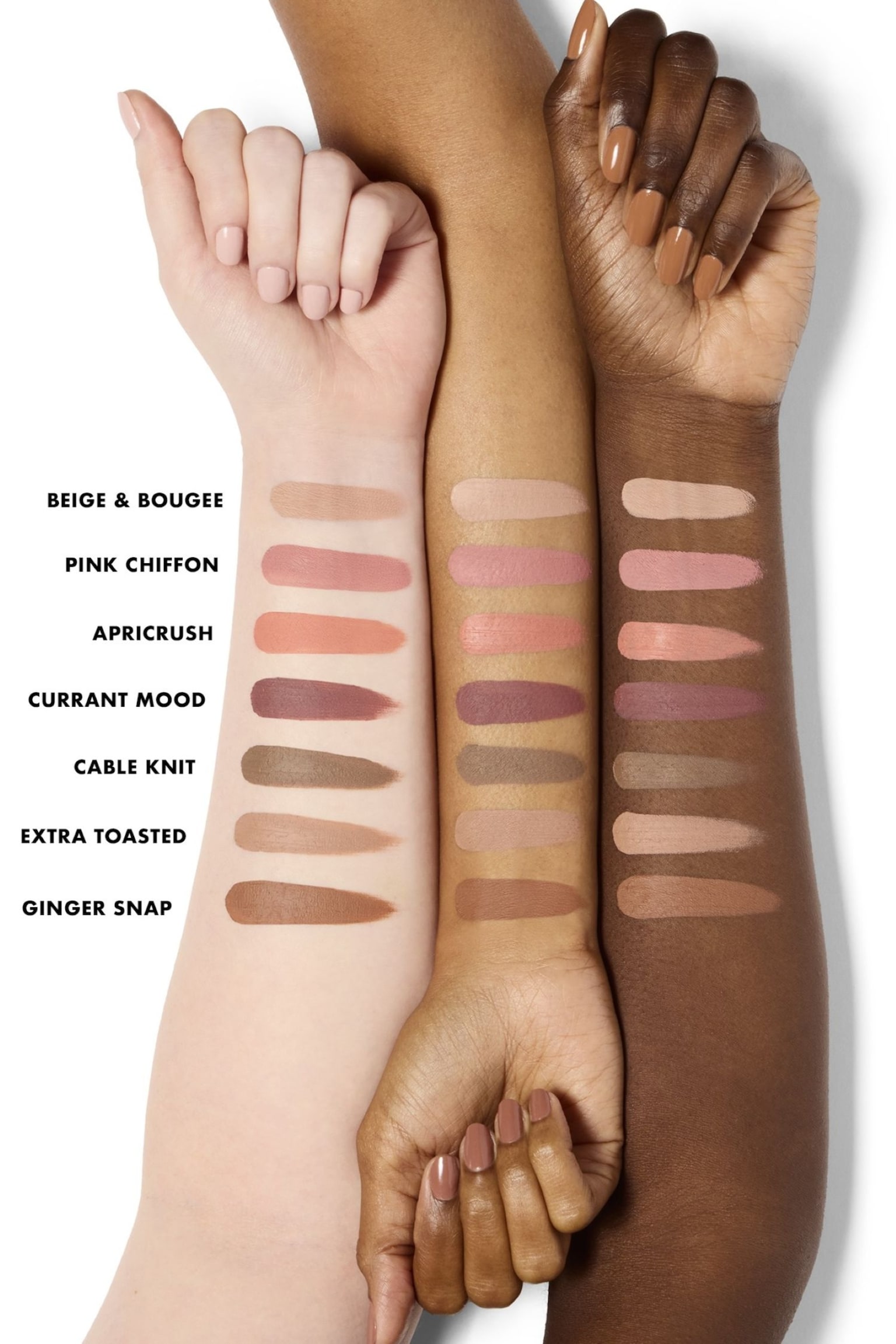 Liquid Velvet Eyeshadow - Currant Mood/Beige & Boujee/Extra Toasted/Pink Chiffon/Ginger Snap/Apricrush - 3